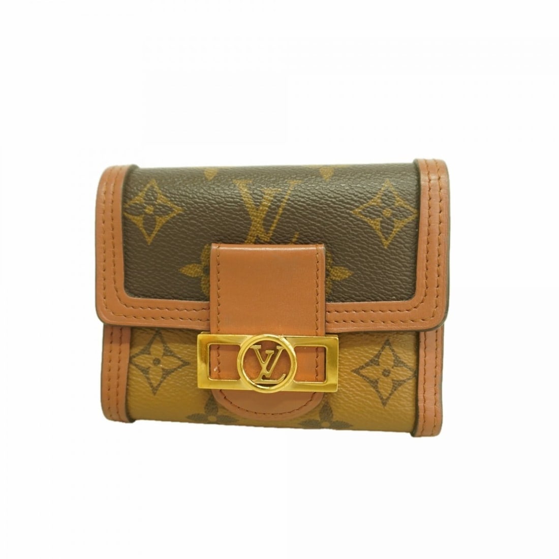 Louis Vuitton Tri-fold Wallet Monogram Reverse Portefeuille Dauphine Compact M68725 Brown Women's: --- Catalog ---Category: SizeSize (HxWxD): 9cm x 12cm x 3cm / 3.54'' x 4.72'' x 1.18''Category: DesignType: Wallet (tri-fold)Color: BrownGender: WomenCategory: GeneralMPN: M68725Brand: Louis Vuitton--