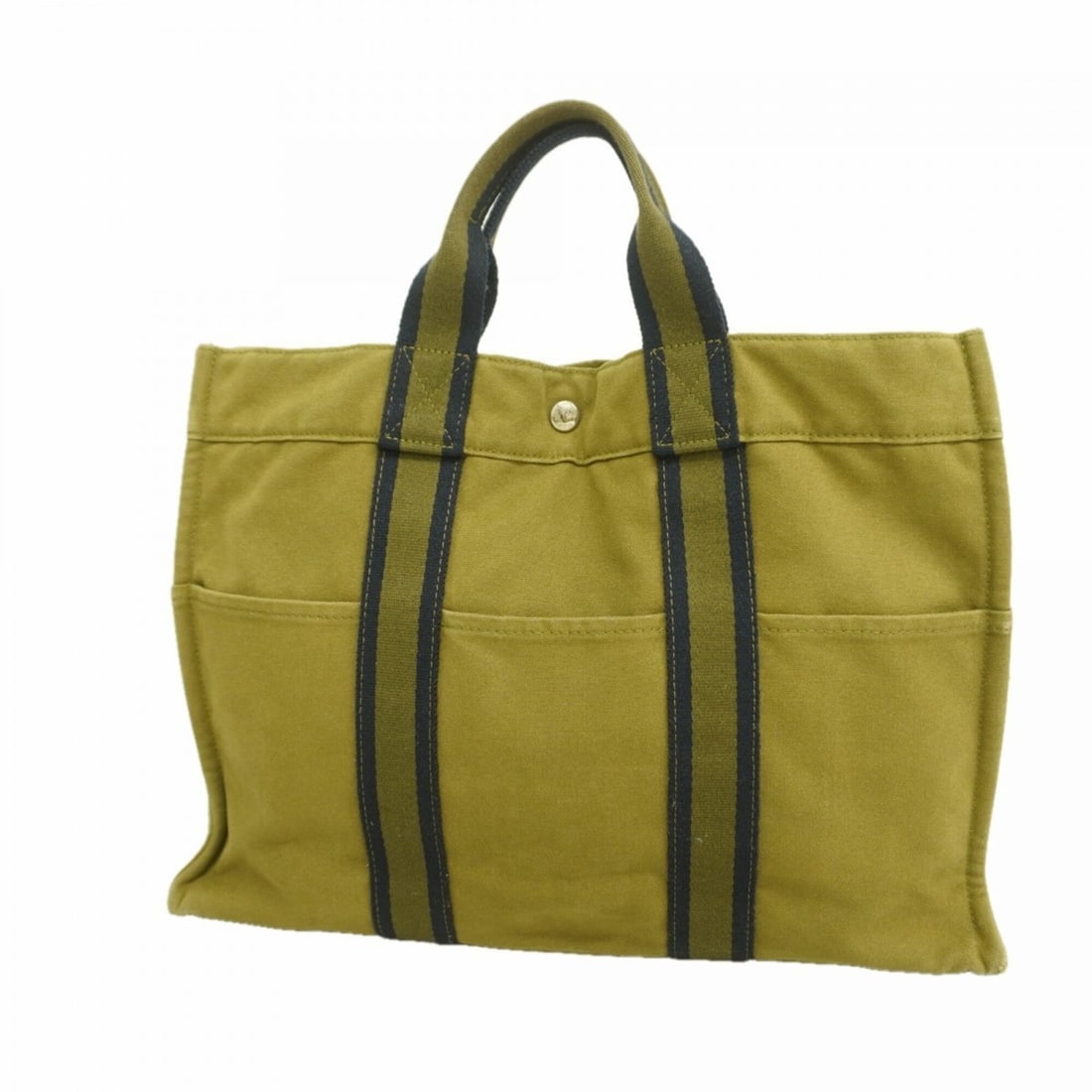 Hermes Fourre-Tout MM Canvas Tote Bag, Khaki, Men's & Women's: --- Catalog ---Category: SizeSize (HxWxD): 32cm x 42cm x 10cm / 12.59'' x 16.53'' x 3.93''Category: DesignType: Tote bagColor: KhakiGender: Men,WomenMaterial: Canvas Hardware Color: SilverCategory: Ge