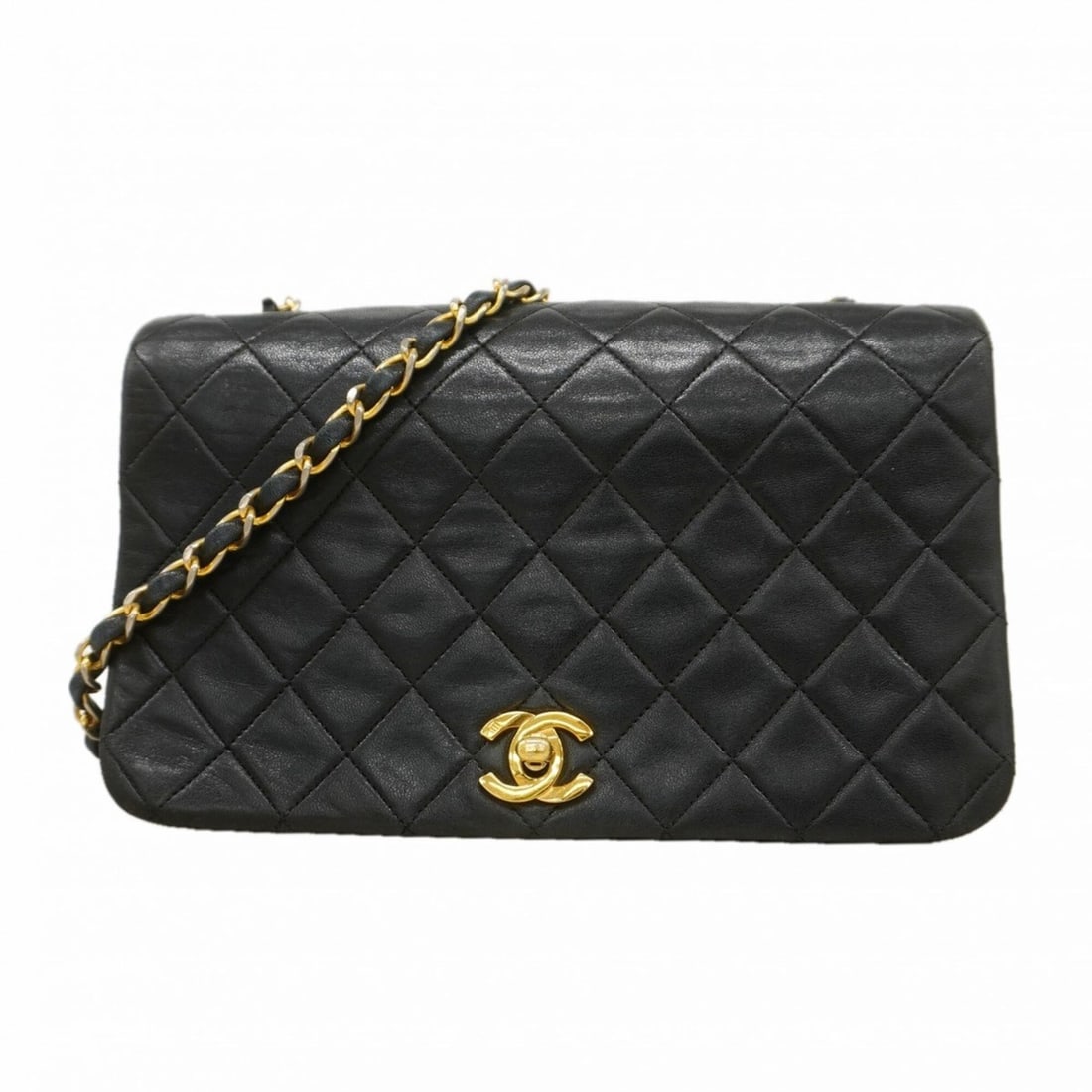 Chanel Matelassé Chain Shoulder Bag, Lambskin, Black, Women's: --- Catalog ---Category: SizeSize (HxWxD): 14cm x 23cm x 6.5cm / 5.51'' x 9.05'' x 2.55''Category: DesignType: Shoulder bagColor: BlackGender: WomenMaterial: Leather Hardware Color: GoldLeather/Fur Ty