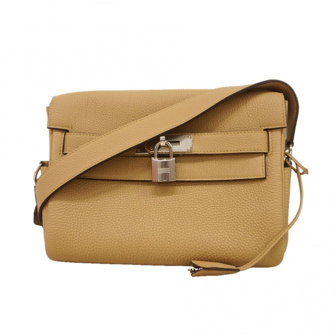 Hermes Kelly PM Shoulder Bag, Togo Leather, Poussière, K Stamp, Women's (1 of 11)