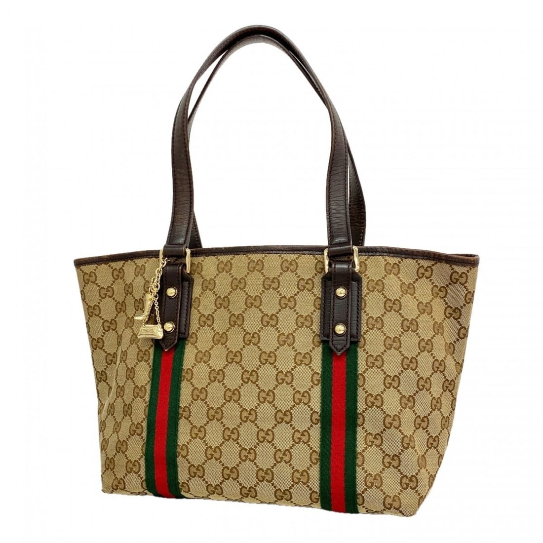 Gucci GG Canvas Sherry Line Tote Bag 137396 Beige Brown Champagne Women's: --- Catalog ---Category: SizeSize (HxWxD): 22cm x 27cm x 14cm / 8.66'' x 10.62'' x 5.51''Category: DesignType: Tote bagColor: Beige, BrownGender: WomenMaterial: Canvas Category: GeneralMPN: 137396Bran