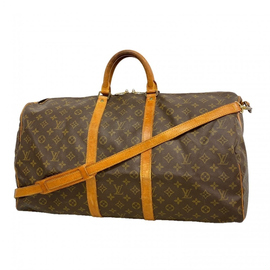 Louis Vuitton Bags - Boston Monogram Keepall Bandoulière 55 M41414 Brown Men's & Women's: --- Catalog ---Category: SizeSize (HxWxD): 32cm x 55cm x 26cm / 12.59'' x 21.65'' x 10.23''Category: DesignType: Boston bagColor: BrownGender: Men,WomenCategory: GeneralMPN: M41414Brand: Louis Vuitton