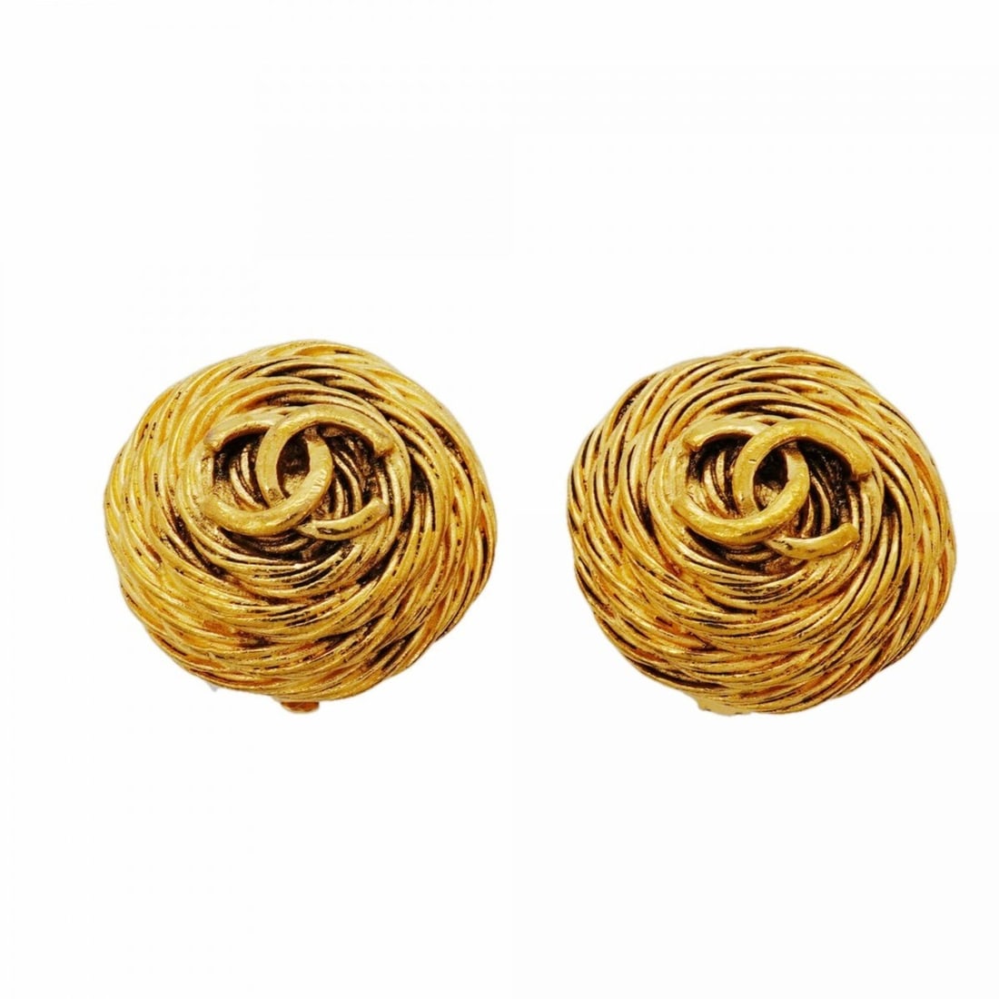 Chanel Earrings, Coco Mark Circle, GP Plated Gold, Women's: --- Catalog ---Category: SizeSize (HxWxD): 27.30mm x 28.50mm / 1.07'' x 1.12''Category: DesignType: Clip earringsColor: GoldGender: WomenMaterial: Gold platingCategory: GeneralBrand: Chanel--- Item Li