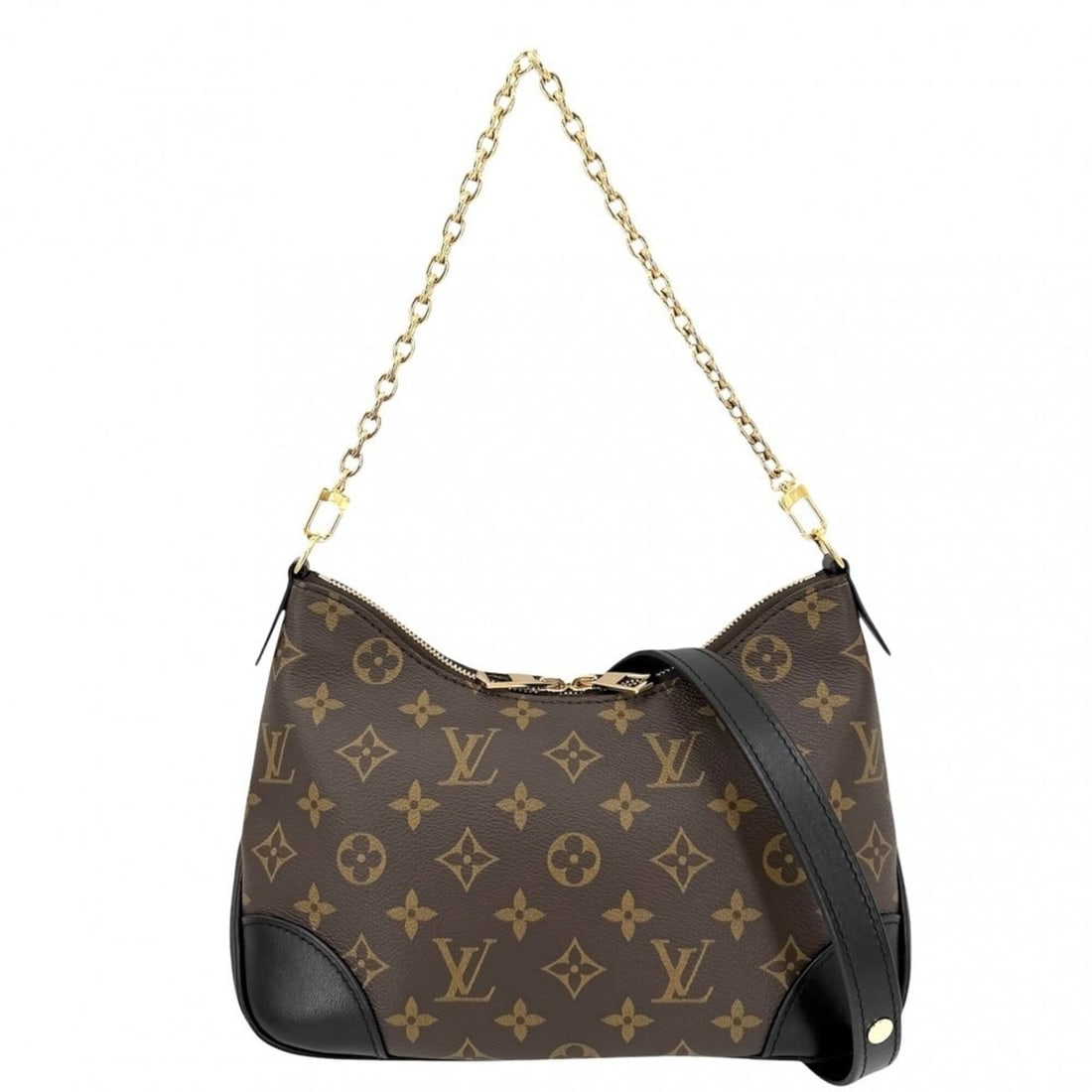 Louis Vuitton Women's Monogram Boulogne PM Handbag Shoulder Bag Crossbody Black LOUIS VUITTON M45831: --- Catalog ---Category: SizeSize (HxWxD): 16cm x 26cm x 9.5cm / 6.29'' x 10.23'' x 3.74''Category: DesignType: Handbag, Shoulder bagColor: Brown, NoirGender: WomenMaterial: Monogram Category: General