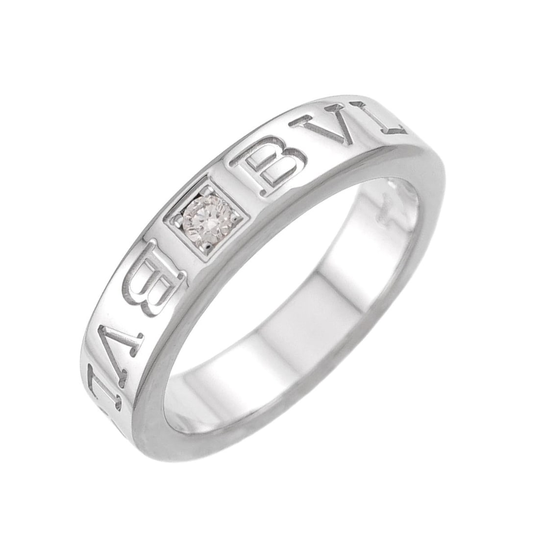 Bulgari BVLGARI B-ZERO1 Essential Ring with Diamonds, 18K WG White Gold 750.: --- Catalog ---Category: SizeJP Size: 8US Size: 4.5Category: DesignType: Band ringGender: WomenMaterial: White gold (18K)Category: GeneralBrand: Bvlgari--- Item List ---Section: ConditionRanking: Rank