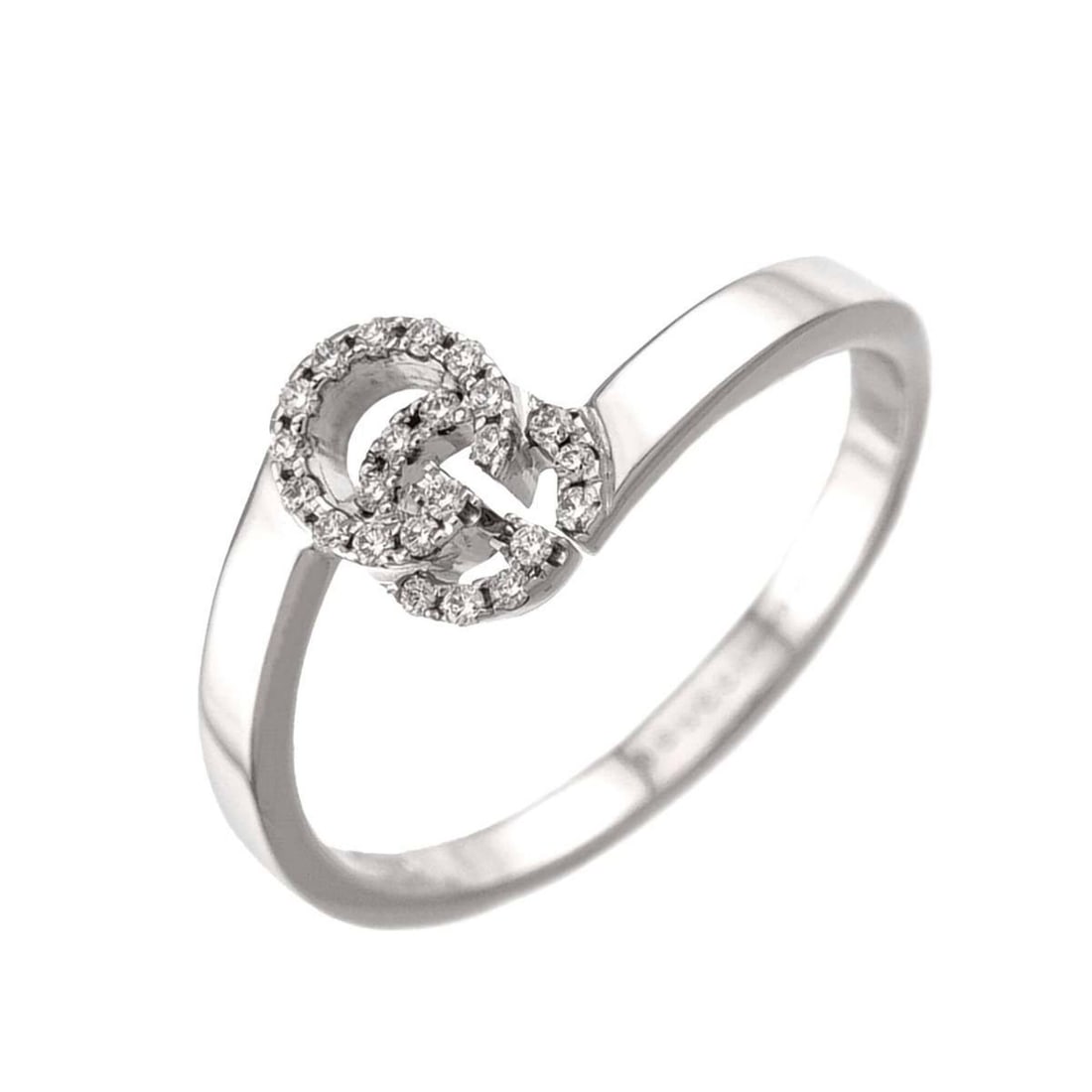 Gucci GG Running Diamond Ring #8 18K WG White Gold 750: --- Catalog ---Category: SizeJP Size: 8US Size: 4.5Category: DesignType: Band ringGender: WomenMaterial: White gold (18K)Category: GeneralBrand: Gucci--- Item List ---Section: ConditionRanking: Rank S