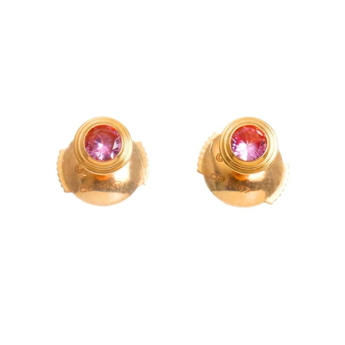 Cartier Damour Earrings, Medium Sapphire, MM, 18K PG Pink Gold 750, Diamants Légers (Pierced: --- Catalog ---Category: SizeSize (HxWxD): 5.00mm x 5.00mm / 0.20'' x 0.20''Category: DesignType: Stud earringsGender: WomenMaterial: Pink gold (18K)Category: GeneralBrand: Cartier--- Item List ---Sec