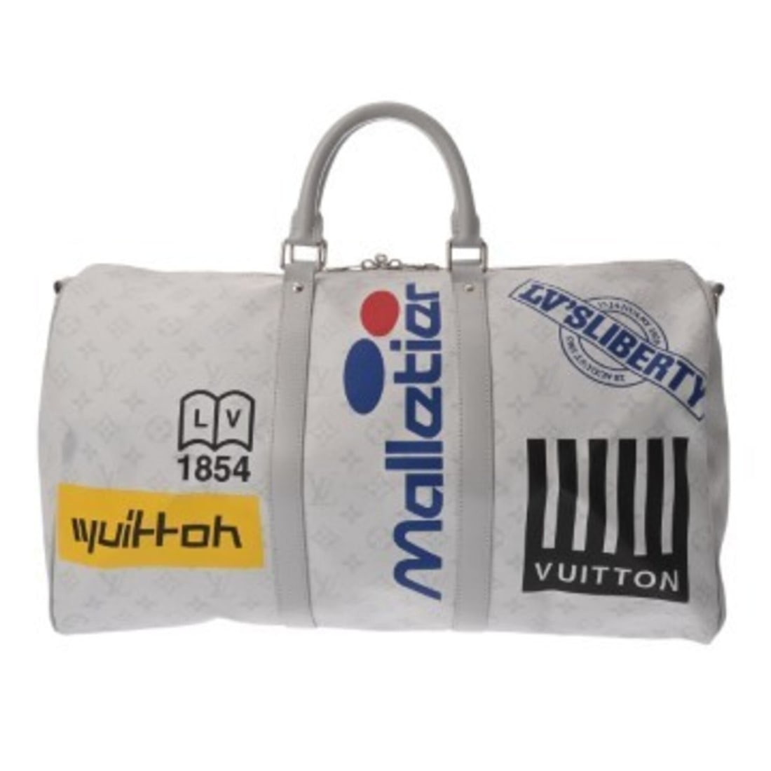 LOUIS VUITTON Louis Vuitton Monogram Logo Keepall Bandoulière 50 Blanc M44643 Men's Women's Canvas: --- Catalog ---Category: SizeSize (HxWxD): 29cm x 50cm x 21cm / 11.41'' x 19.68'' x 8.26''Category: DesignType: Boston bagColor: BlancGender: Men,WomenMaterial: Monogram , Canvas Category: GeneralMPN: