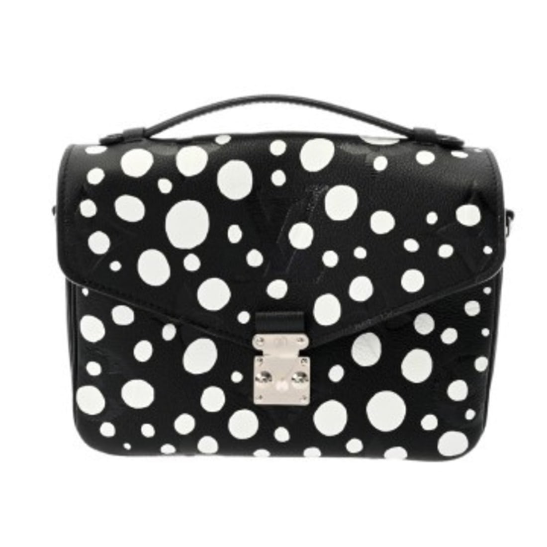 LOUIS VUITTON Pochette Metis Yayoi Kusama Collaboration Black White M46409 Women's Taurillon Leather: --- Catalog ---Category: SizeSize (HxWxD): 18cm x 24.5cm x 8cm / 7.08'' x 9.64'' x 3.14''Category: DesignType: HandbagColor: Black, WhiteGender: WomenMaterial: Leather Leather/Fur Type: Taurillon leat