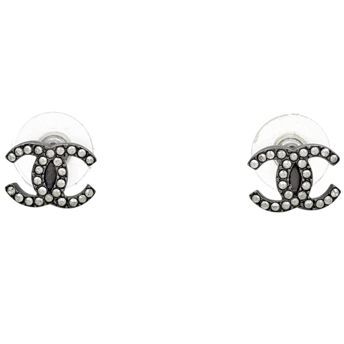 Chanel Coco Mark Rhinestone Earrings, Silver Plated, Silver, Women's: --- Catalog ---Category: SizeSize (HxWxD): 1.00mm x 1.50mm / 0.04'' x 0.06''Category: DesignType: Stud earringsColor: SilverGender: WomenMaterial: Gold plating, SilverCategory: GeneralBrand: Chanel---