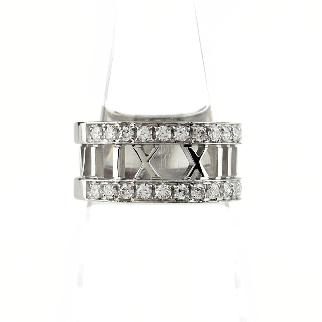 Tiffany & Co. Atlas Ring, Small Diamond Size 11.5cm, 750 Diamond, Women's Ring: --- Catalog ---Category: SizeJP Size: 12US Size: 6.5Category: DesignType: Band ringGender: WomenCategory: GeneralLine: AtlasBrand: Tiffany--- Item List ---Section: ConditionRanking: Rank AB Used - Tra