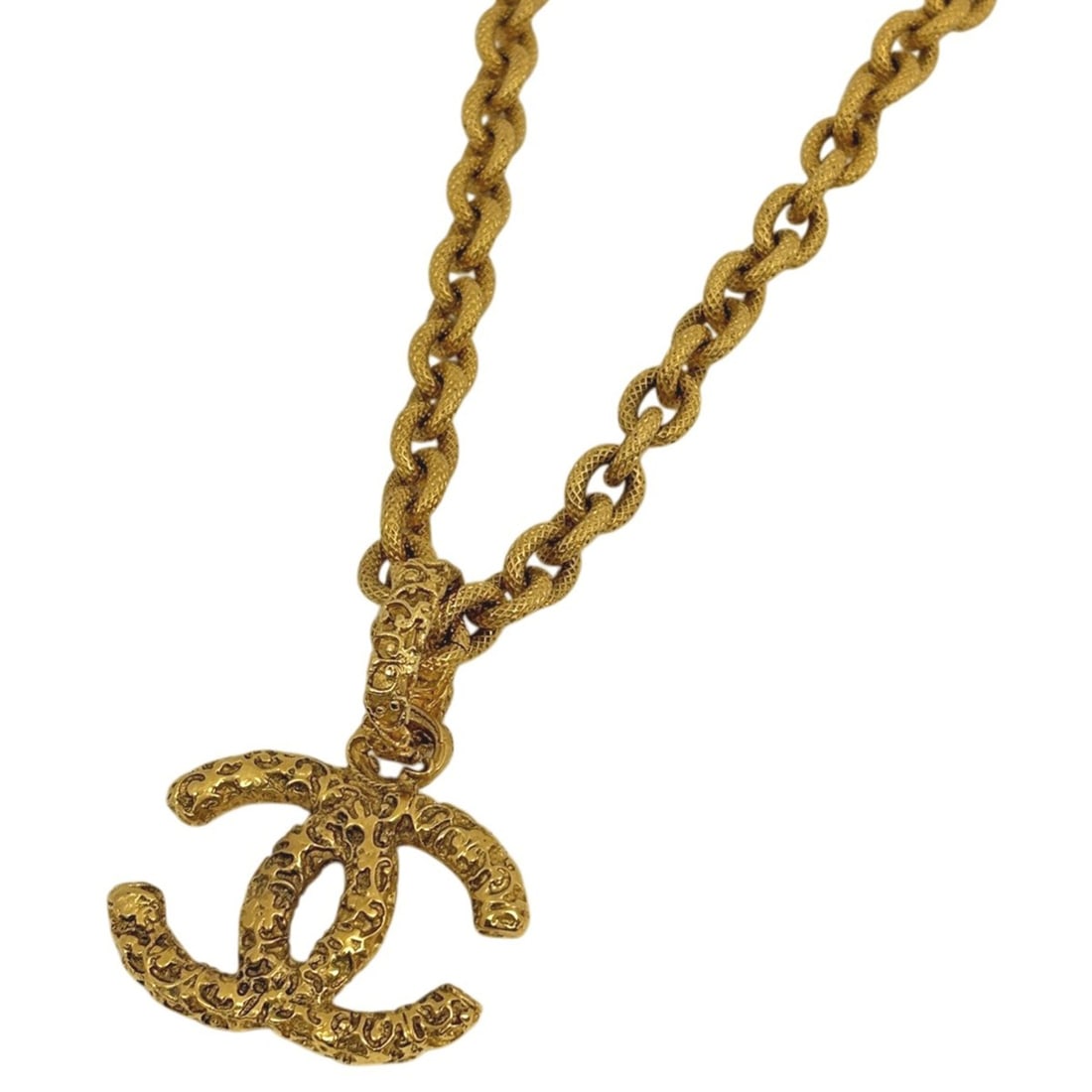 Chanel Coco Mark Chain Necklace GP Gold Women's (1 of 7)