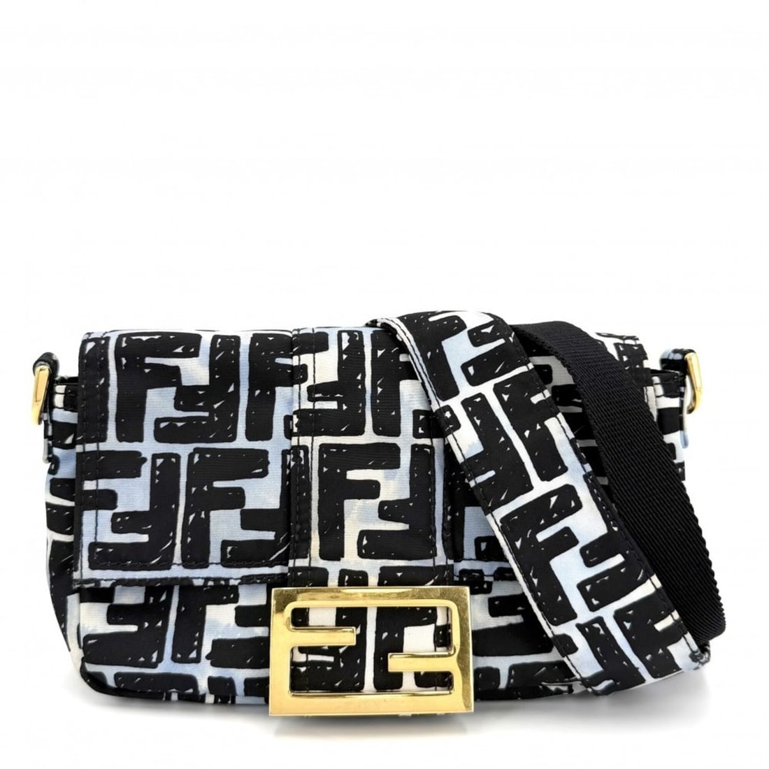 Fendi Men's and Women's Zucca Shoulder Bag/Body Bag/Crossbody Bag - Joshua Vides Collaboration FENDI: --- Catalog ---Category: SizeSize (HxWxD): 11cm x 19cm x 3.5cm / 4.33'' x 7.48'' x 1.37''Category: DesignType: Shoulder bag, Sling bagColor: Black, Blue, WhiteGender: Men,WomenMaterial: Nylon Category