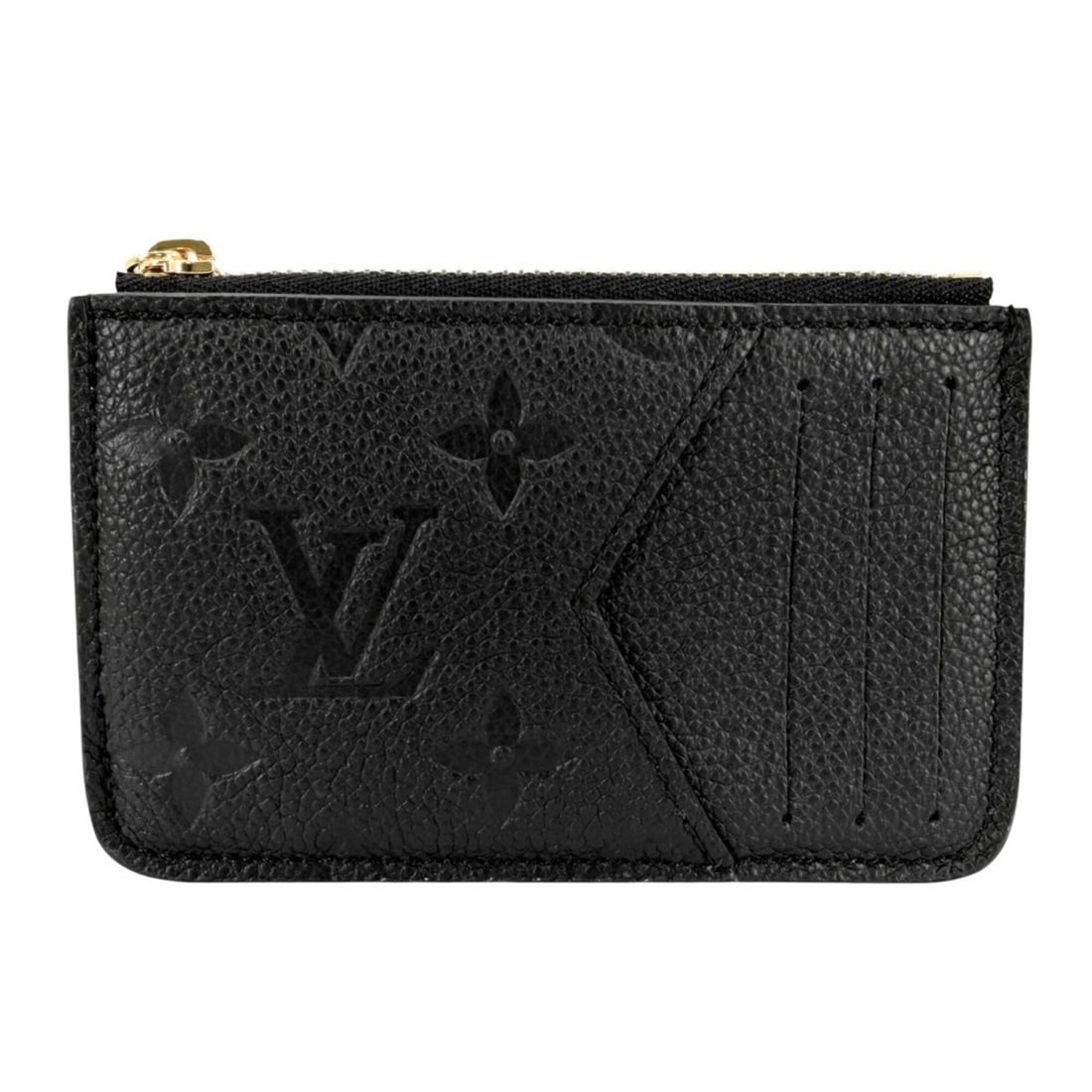 Louis Vuitton Women's Monogram Empreinte Porte Carte Romy Business Card Holder/Card Case, Black,: --- Catalog ---Category: DesignType: Card caseColor: BlackGender: WomenMaterial: Monogram Empreinte Category: GeneralBrand: Louis VuittonCategory: Physical PropertiesSize (HxWxD): 8cm x 12cm x 8mm / 3