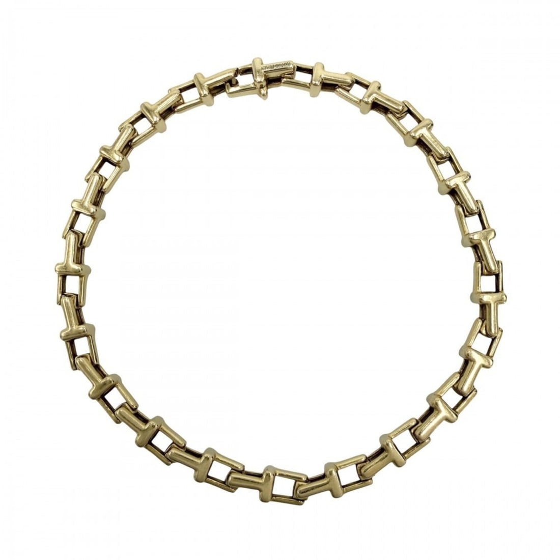 Tiffany & Co. Women's T Narrow Chain Bracelet, 18K Yellow Gold (Au750), Approx. 12.8g: --- Catalog ---Category: SizeLength: 17.5cm / 6.88''Category: DesignType: Charm braceletGender: WomenMaterial: Yellow gold (18K)Category: GeneralBrand: Tiffany--- Item List ---Section: ConditionRankin