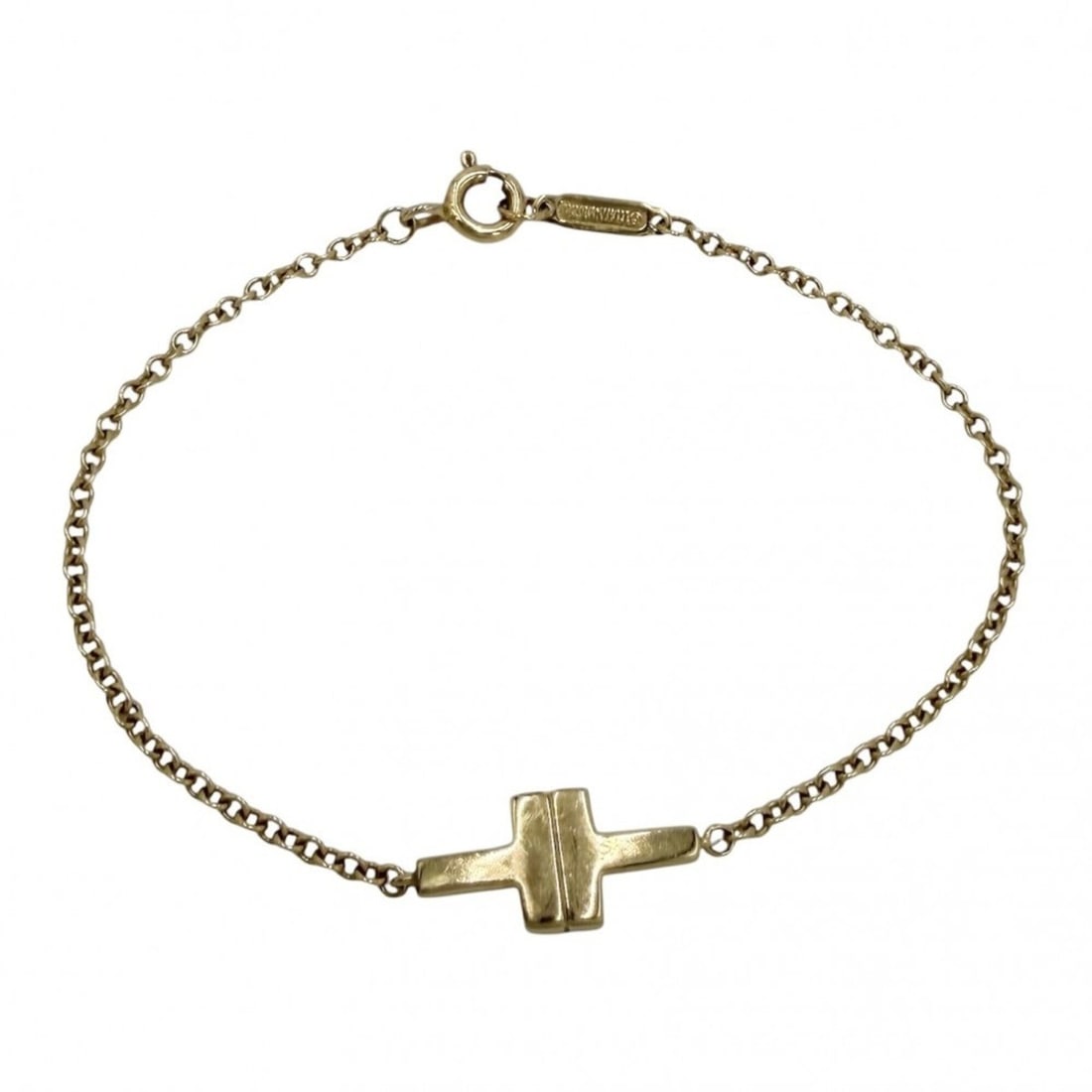 Tiffany & Co. T TWO Bracelet for Women, 18K Yellow Gold (Au750), Approx. 2.9g: --- Catalog ---Category: SizeLength: 14cm / 5.51''Category: DesignType: Charm braceletColor: YellowMetal: GoldGender: WomenMetal Purity: 18KCategory: GeneralBrand: Tiffany--- Item List ---Section: Con