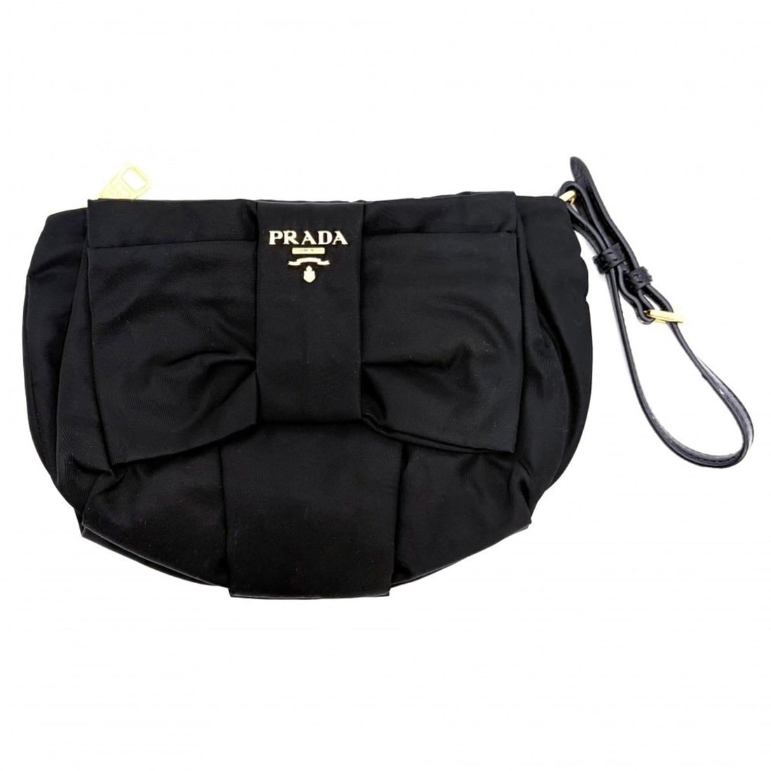 Prada Women's Ribbon Pouch, PRADA 1N1422, Nylon, Black, Gold Hardware: --- Catalog ---Category: SizeSize (HxWxD): 15cm x 20cm x 3cm / 5.9'' x 7.87'' x 1.18''Category: DesignType: PouchColor: BlackGender: WomenMaterial: Nylon Category: GeneralBrand: PradaModel: 1N1422--- 