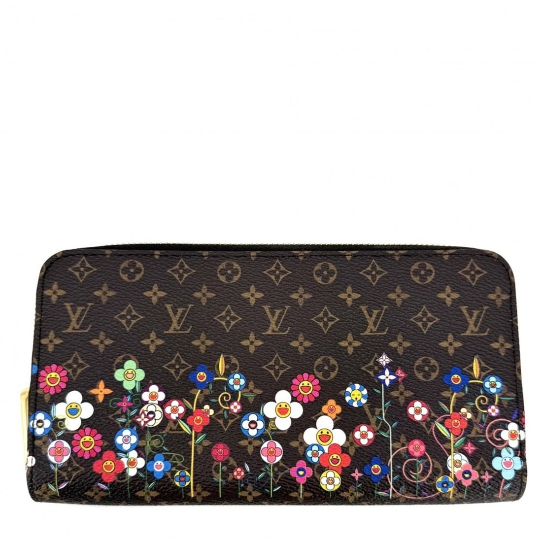 Louis Vuitton Women's Monogram LV x TM Zippy Wallet Long Wallet, designed by Takashi Murakami, Round: --- Catalog ---Category: SizeSize (HxWxD): 10.5cm x 19.5cm x 2.5cm / 4.13'' x 7.67'' x 0.98''Category: DesignType: Long wallet (bi-fold)Color: Brown, Monogram, Multi-colorGender: WomenMaterial: Monogr