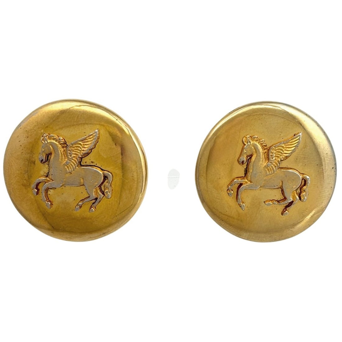 Hermes HERMES Logo Round Earrings Pegasus GP Gold Women's: --- Catalog ---Category: SizeStone Size (HxW): 30.00mm x 30.00mm / 1.18'' x 1.18''Category: DesignColor: GoldGender: WomenCategory: GeneralBrand: Hermes--- Item List ---Section: ConditionRanking: Rank