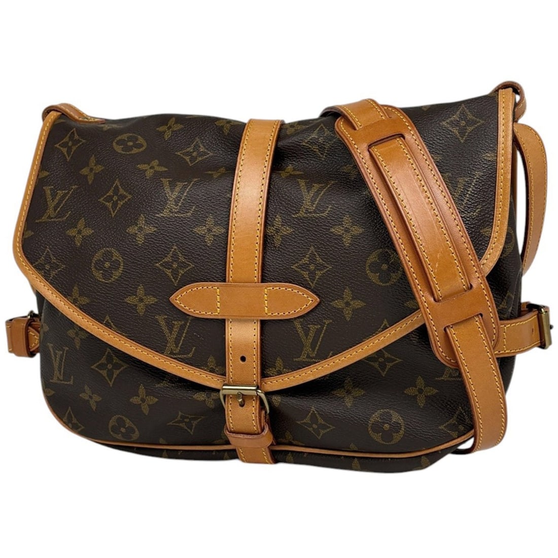 Louis Vuitton Saumur 30 Crossbody Shoulder Bag, Monogram Brown, M42256, Women's: --- Catalog ---Category: SizeSize (HxWxD): 21cm x 30cm x 11cm / 8.26'' x 11.81'' x 4.33''Category: DesignType: Shoulder bagColor: BrownGender: WomenMaterial: Monogram Category: GeneralMPN: M42256Brand