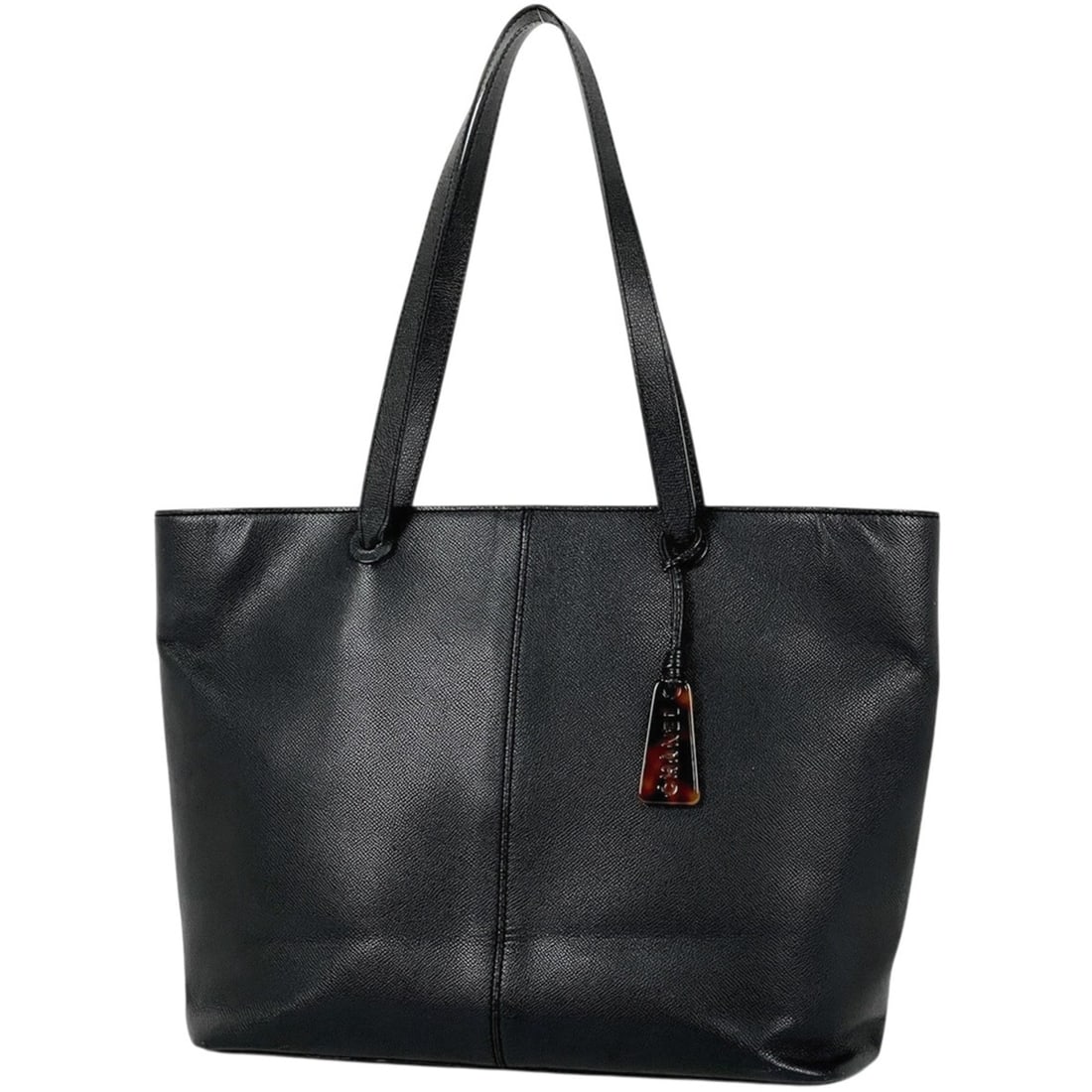 Chanel logo tote bag, leather, black, women's.: --- Catalog ---Category: SizeSize (HxWxD): 31cm x 36cm x 12cm / 12.2'' x 14.17'' x 4.72''Category: DesignType: Tote bagColor: BlackGender: WomenMaterial: Leather Category: GeneralBrand: Chanel--- Item