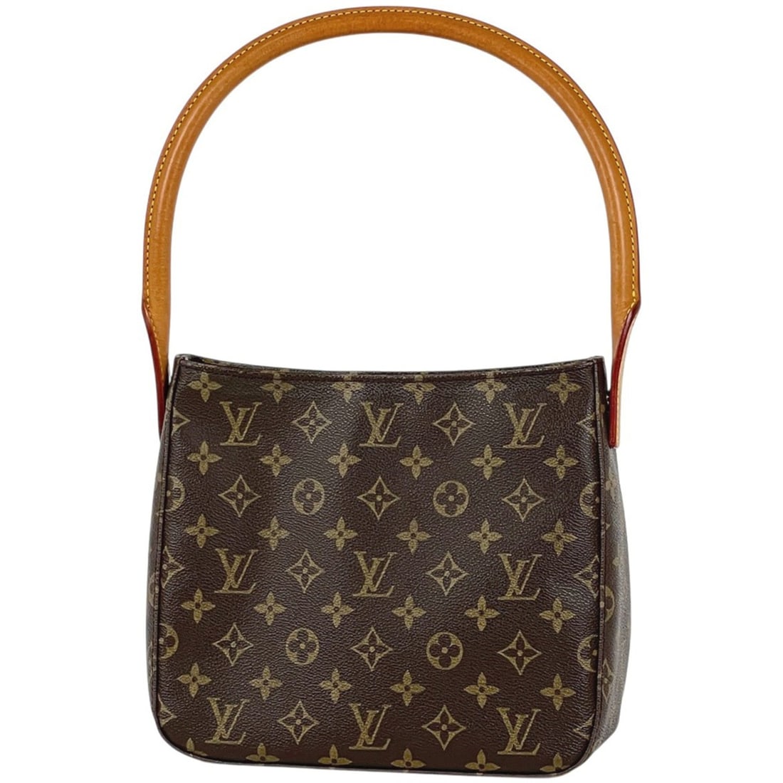 Louis Vuitton Looping MM One-Shoulder Bag, Monogram Brown, M51146, Women's: --- Catalog ---Category: SizeSize (HxWxD): 21cm x 24cm x 10.5cm / 8.26'' x 9.44'' x 4.13''Category: DesignType: Shoulder bagColor: BrownGender: WomenMaterial: Monogram Category: GeneralBrand: Louis Vu