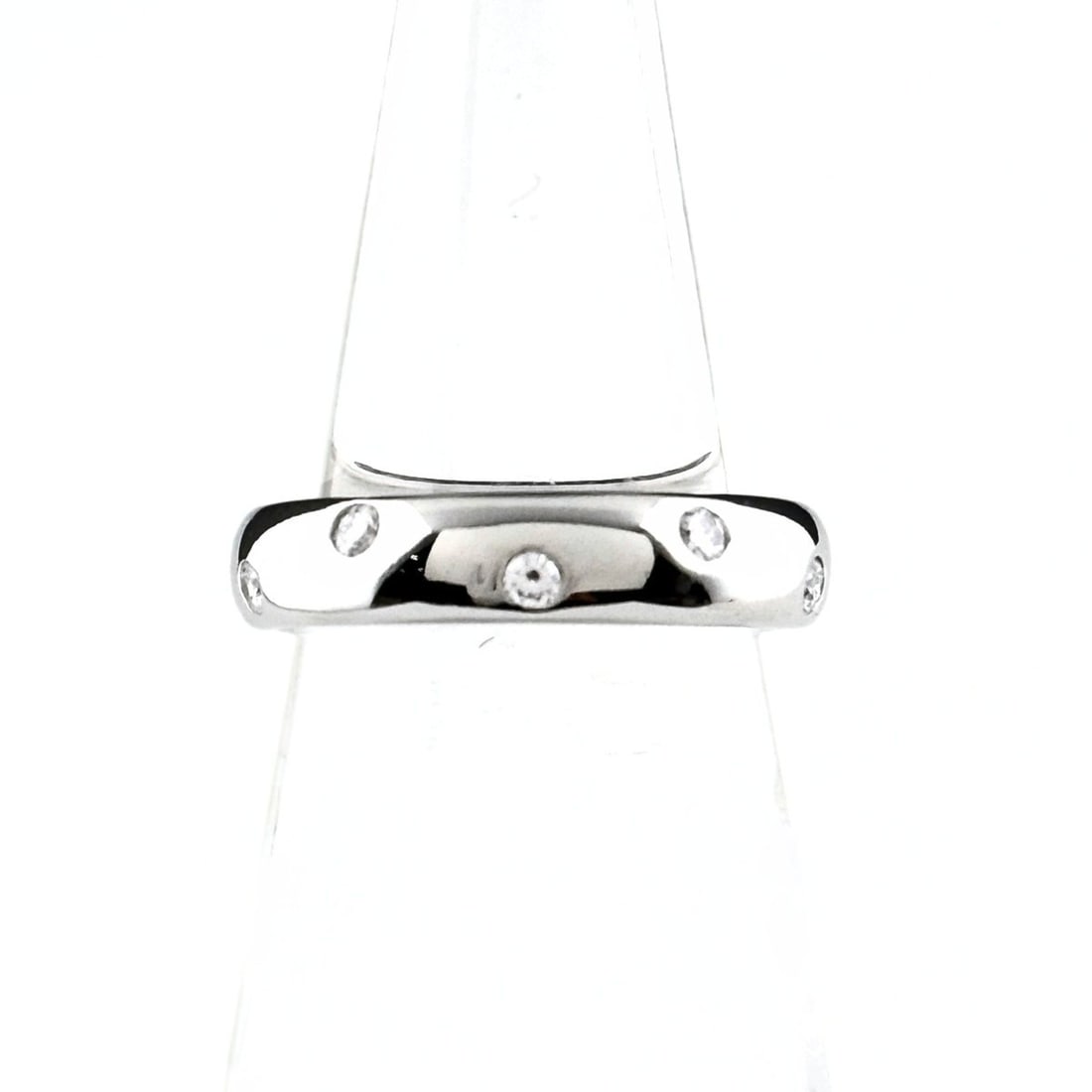 Tiffany & Co. Dots Ring, Platinum Ring with Small Diamonds, Pt950, Women's: --- Catalog ---Category: SizeJP Size: 10.5US Size: 5.5Category: DesignType: Band ringGender: WomenMaterial: Platinum 950Category: GeneralBrand: Tiffany--- Item List ---Section: ConditionRanking: Rank 