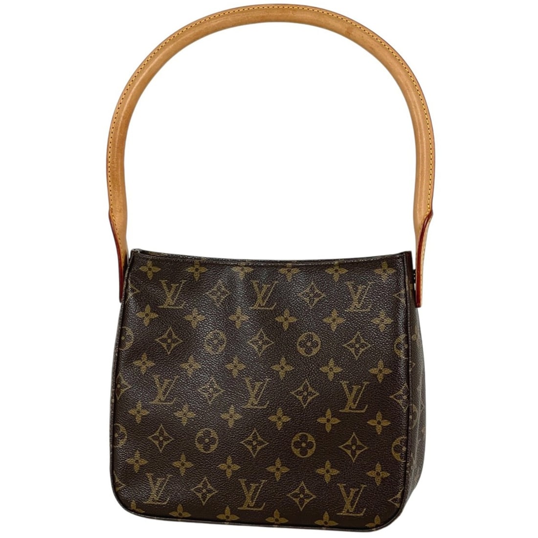 Louis Vuitton Looping MM One-Shoulder Bag, Monogram Brown, M51146, Women's: --- Catalog ---Category: SizeSize (HxWxD): 21cm x 24cm x 10.5cm / 8.26'' x 9.44'' x 4.13''Category: DesignType: Shoulder bagColor: BrownGender: WomenMaterial: Monogram Category: GeneralBrand: Louis Vu