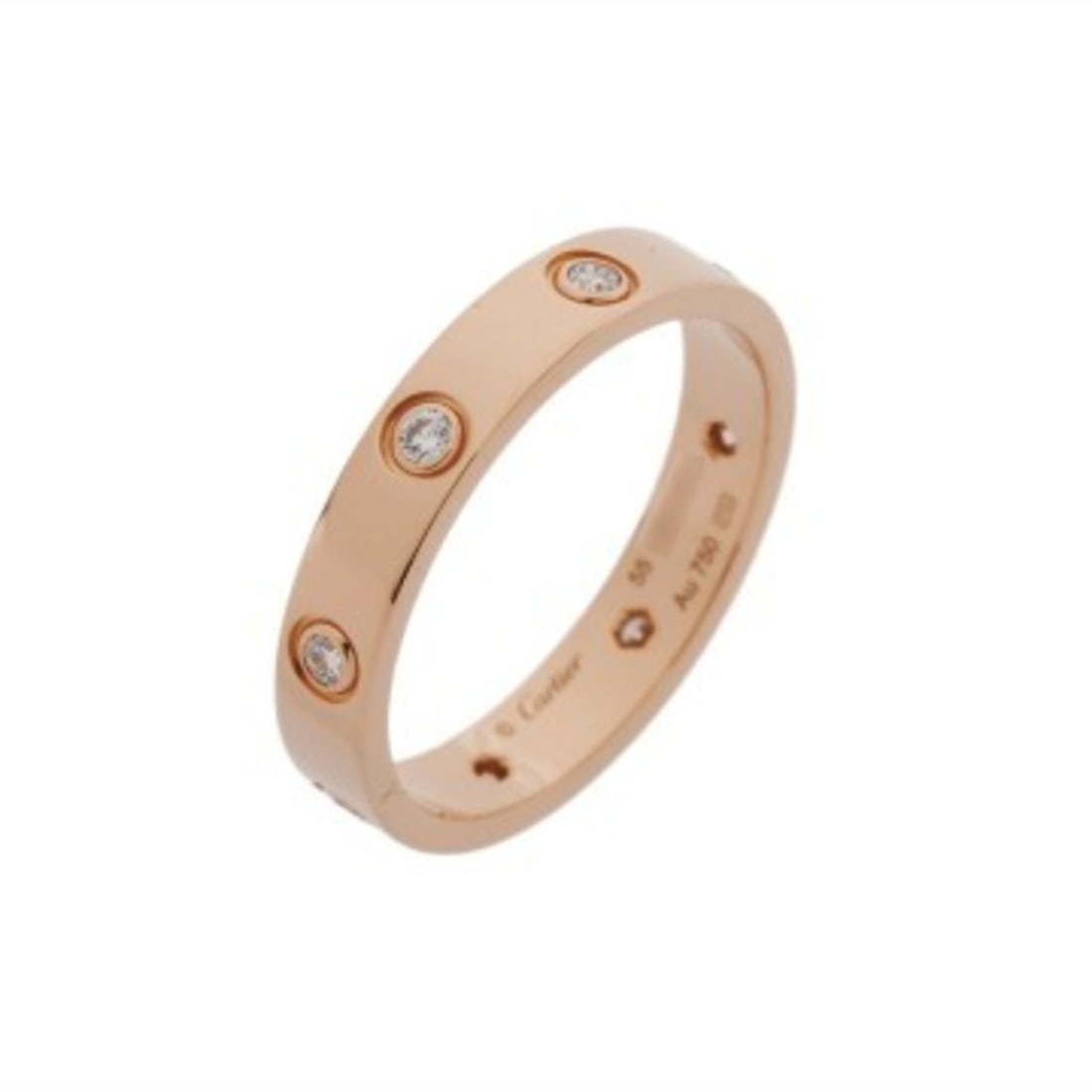 CARTIER Mini Love Ring, Full Diamond, Size #55, Women's, 18K Pink Gold (PG), Grade A, Used, Ginzo: --- Catalog ---Category: SizeJP Size: 15US Size: 7.5Category: DesignType: Band ringColor: Pink goldStone: DiamondGender: WomenMaterial: Pink gold (18K)Category: GeneralBrand: Cartier--- Item List ---S