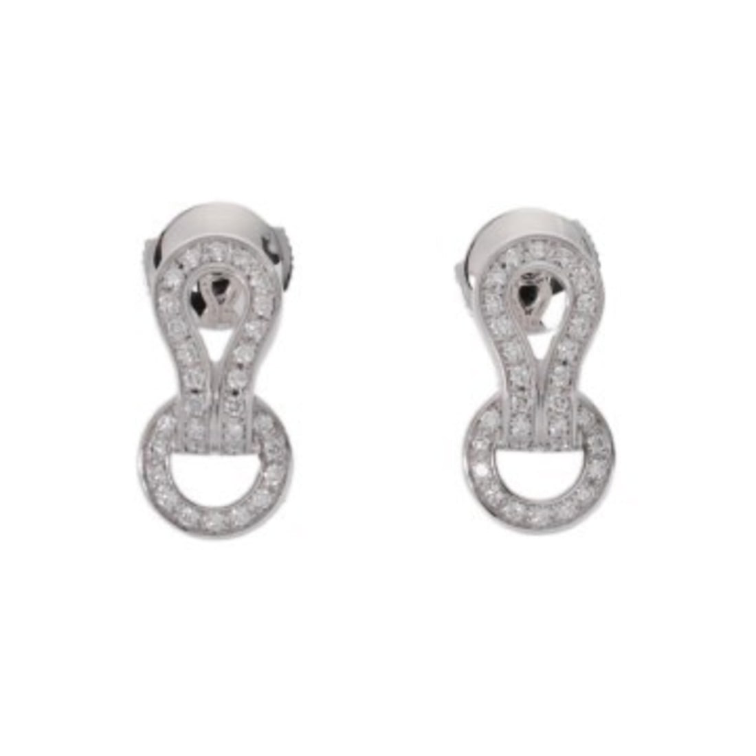 CARTIER Cartier Agraffe Diamond Earrings - Women's 18K White Gold WG Earrings, Grade A, Used, Ginzo: --- Catalog ---Category: SizeSize (HxWxD): 13.50mm x 7.00mm / 0.53'' x 0.28''Category: DesignType: Stud earringsColor: White goldStone: DiamondGender: WomenMaterial: White gold (18K)Category: GeneralB