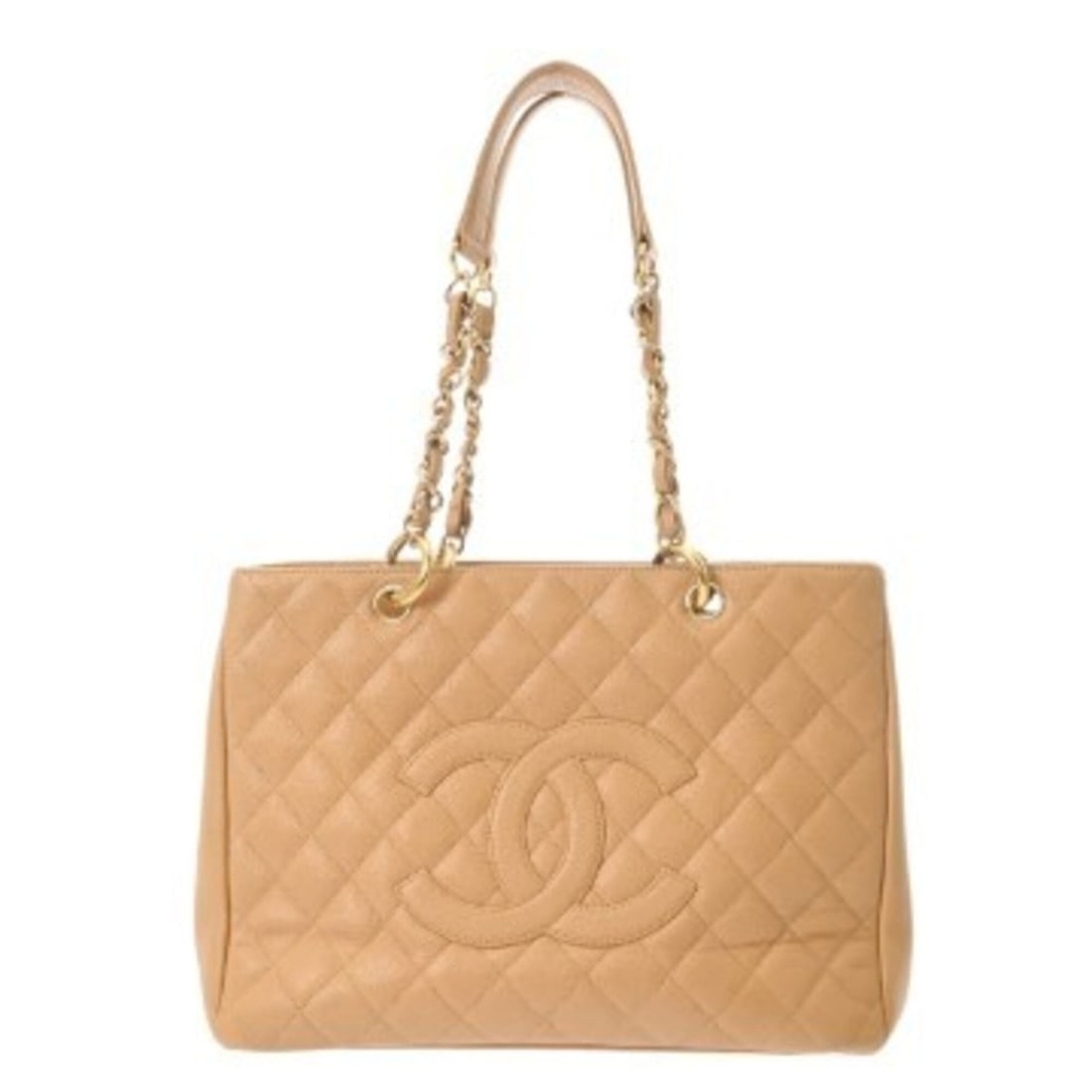 CHANEL Grand Shopping Tote (GST) Beige A50995 Women's Caviar Leather Bag, B Rank, Used, Ginzo: --- Catalog ---Category: SizeSize (HxWxD): 24.5cm x 33cm x 13cm / 9.64'' x 12.99'' x 5.11''Category: DesignType: Tote bagColor: BeigeGender: WomenMaterial: Grained Calfskin Category: GeneralMPN: A5099