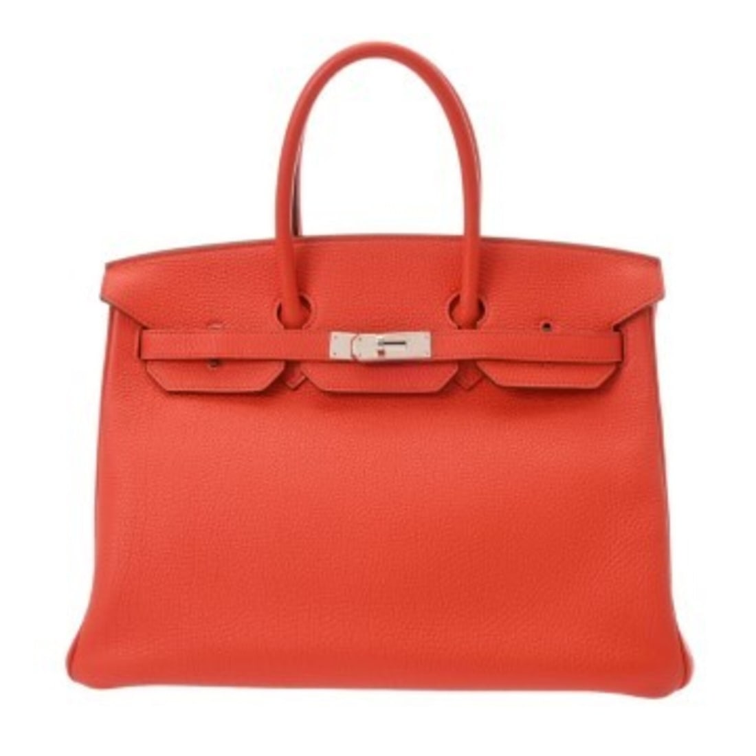 HERMES Birkin 35 Pivoine ?P stamp (circa 2012) Men's/Women's Taurillon Clemence Handbag A Rank: --- Catalog ---Category: SizeSize (HxWxD): 27cm x 35cm x 19cm / 10.62'' x 13.77'' x 7.48''Category: DesignType: HandbagColor: Red colorGender: Men,WomenMaterial: Taurillon clemence leather Category: G