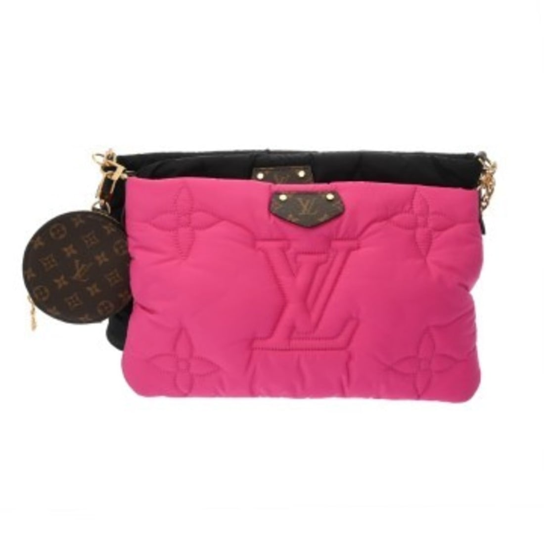 LOUIS VUITTON Louis Vuitton Monogram Maxi Multi Pochette Accessoires Pink Black M58980 Women's Nylon: --- Catalog ---Category: SizeSize (HxWxD): 20cm x 33cm x 3cm / 7.87'' x 12.99'' x 1.18''Category: DesignType: Shoulder bagColor: Black, PinkGender: WomenMaterial: Nylon Category: GeneralMPN: M58980Bra
