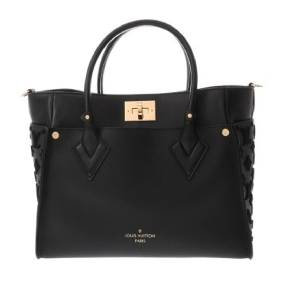 LOUIS VUITTON Louis Vuitton Monogram On My Side MM Noir M53826 Women's Calfskin Handbag A Rank Used: --- Catalog ---Category: SizeSize (HxWxD): 24.5cm x 30.5cm x 14cm / 9.64'' x 12'' x 5.51''Category: DesignType: HandbagColor: NoirGender: WomenMaterial: Leather Leather/Fur Type: CalfskinCategory: Gen