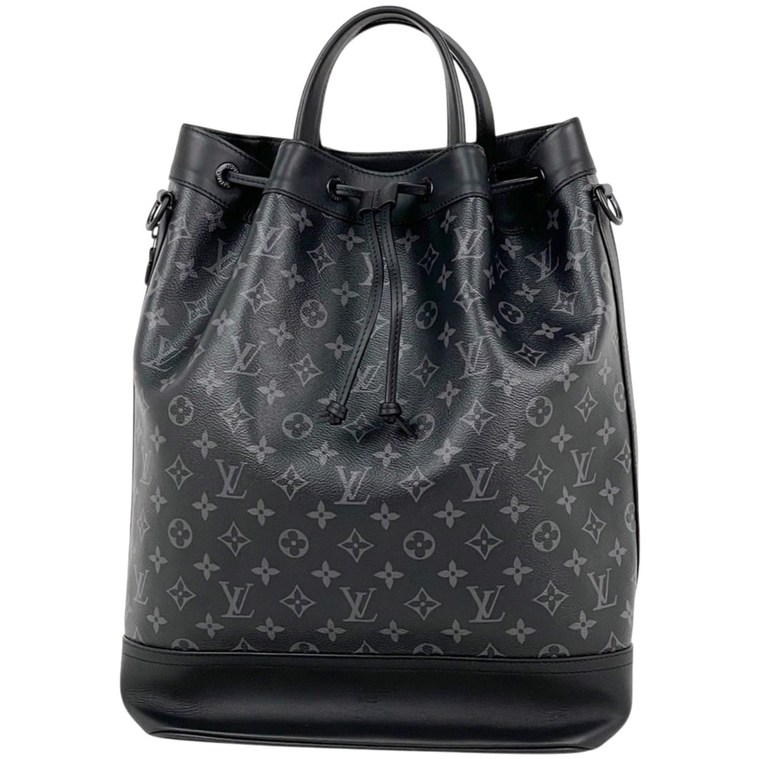 Louis Vuitton Maxi Noe Sling 2-Way Handbag, Monogram Eclipse Noir (Black), M46693, Women's: --- Catalog ---Category: SizeSize (HxWxD): 42cm x 29cm x 17cm / 16.53'' x 11.41'' x 6.69''Category: DesignType: HandbagColor: Black, NoirGender: WomenMaterial: Monogram Eclipse Category: GeneralBrand: