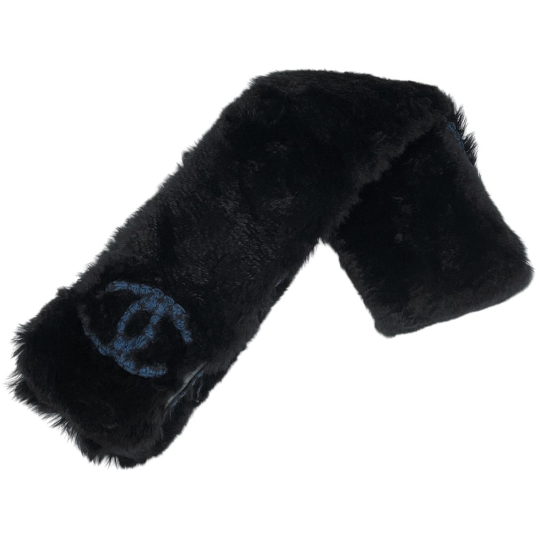 Chanel Coco Mark Fur Scarf Shawl Black Blue Women's: --- Catalog ---Category: SizeSize (LxW): 96cm x 10cm / 37.79'' x 3.93''Category: DesignType: ShawlColor: Black, BlueGender: WomenMaterial: Fur Category: GeneralBrand: Chanel--- Item List ---Section: C