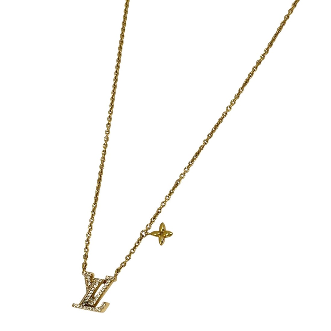 Louis Vuitton LV Iconic GP Rhinestone Necklace for Women: --- Catalog ---Category: SizePendant Size: 1.2mm x 1.2mm / 0.04'' x 0.04''Neck Circumference: 47.5 cm / 18.7''Category: DesignColor: GoldGender: WomenMaterial: Gold plating, RhinestoneNecklace Type: N