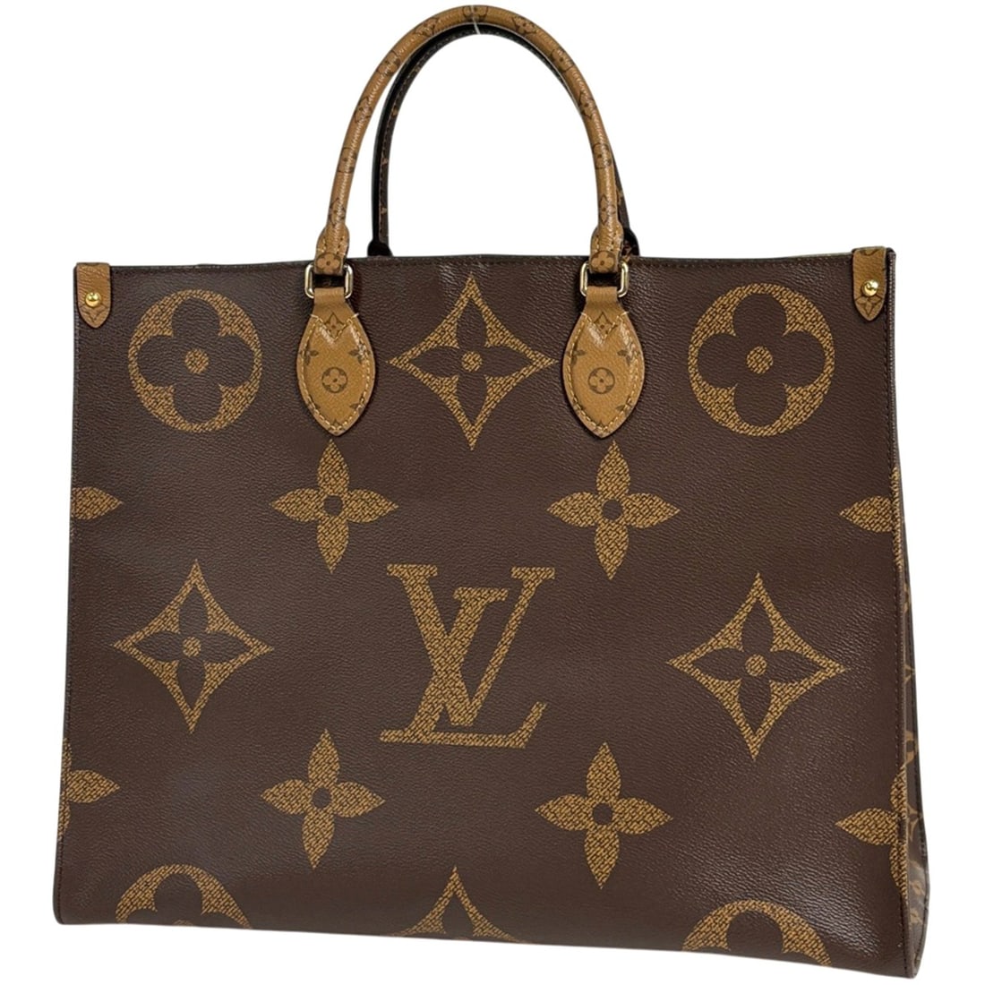 Louis Vuitton OnTheGo GM 2-Way Monogram Giant Tote Bag, Reverse Brown, M45320, Women's: --- Catalog ---Category: SizeSize (HxWxD): 32cm x 40.5cm x 17cm / 12.59'' x 15.94'' x 6.69''Category: DesignType: Tote bagColor: BrownGender: WomenMaterial: Monogram Reverse Category: GeneralMPN: M453