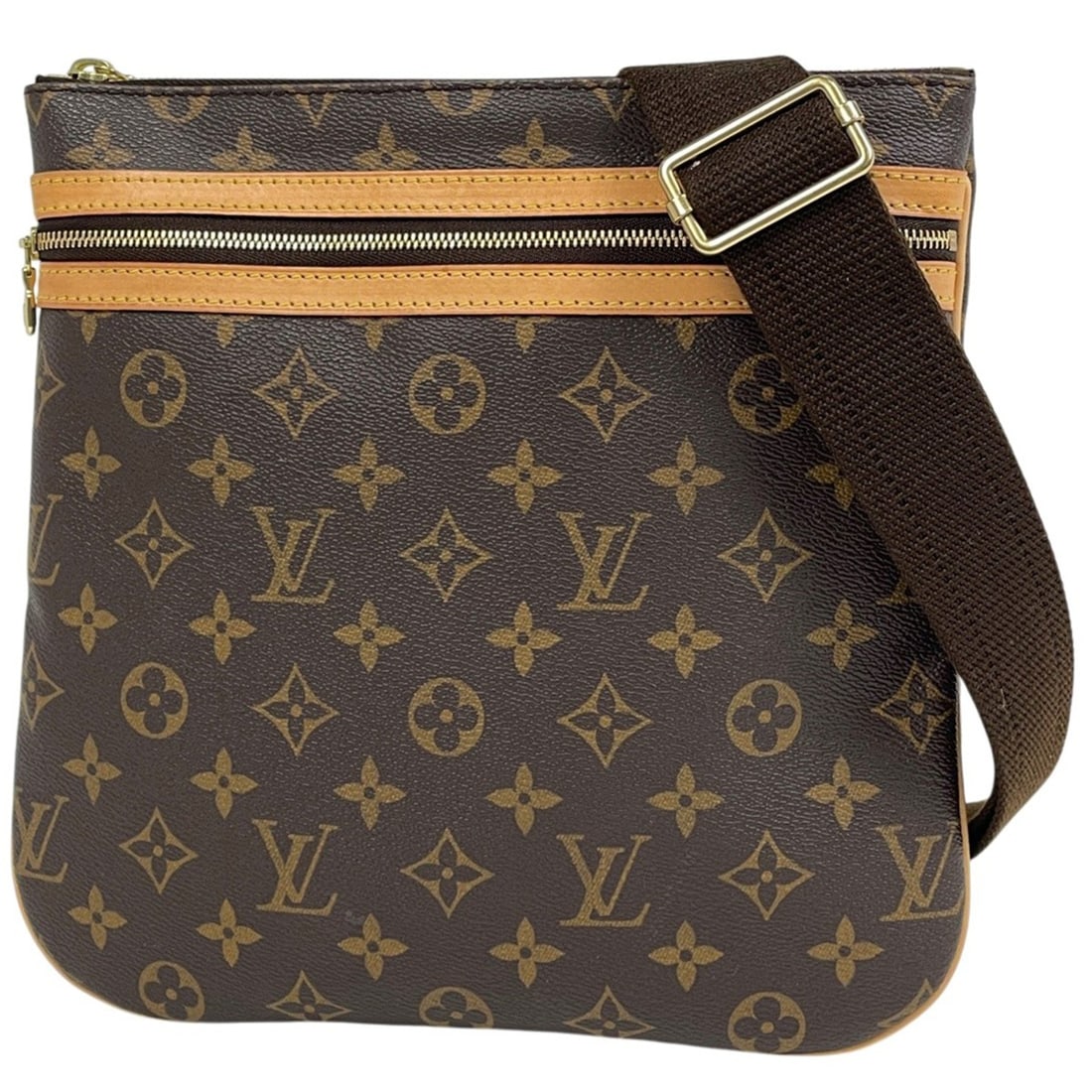 Louis Vuitton Bosphore Pochette Crossbody Bag, Monogram Brown, M40044, Women's: --- Catalog ---Category: SizeSize (HxWxD): 26cm x 26cm x 1.5cm / 10.23'' x 10.23'' x 0.59''Category: DesignType: PochetteColor: BrownGender: WomenMaterial: Monogram Category: GeneralMPN: M40044Brand: 