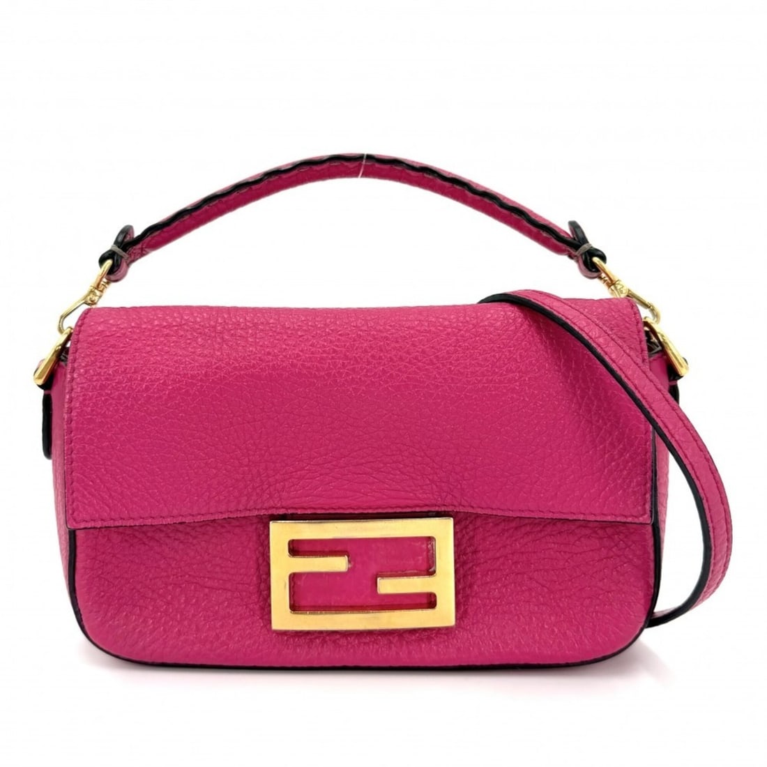 Fendi Women's Selleria Baguette Small One-Handbag Shoulder Bag Crossbody FENDI Leather Pink Gold: --- Catalog ---Category: SizeSize (HxWxD): 12cm x 19cm x 4.5cm / 4.72'' x 7.48'' x 1.77''Category: DesignType: Handbag, Shoulder bagColor: PinkGender: WomenMaterial: Leather Category: GeneralBrand: Fe