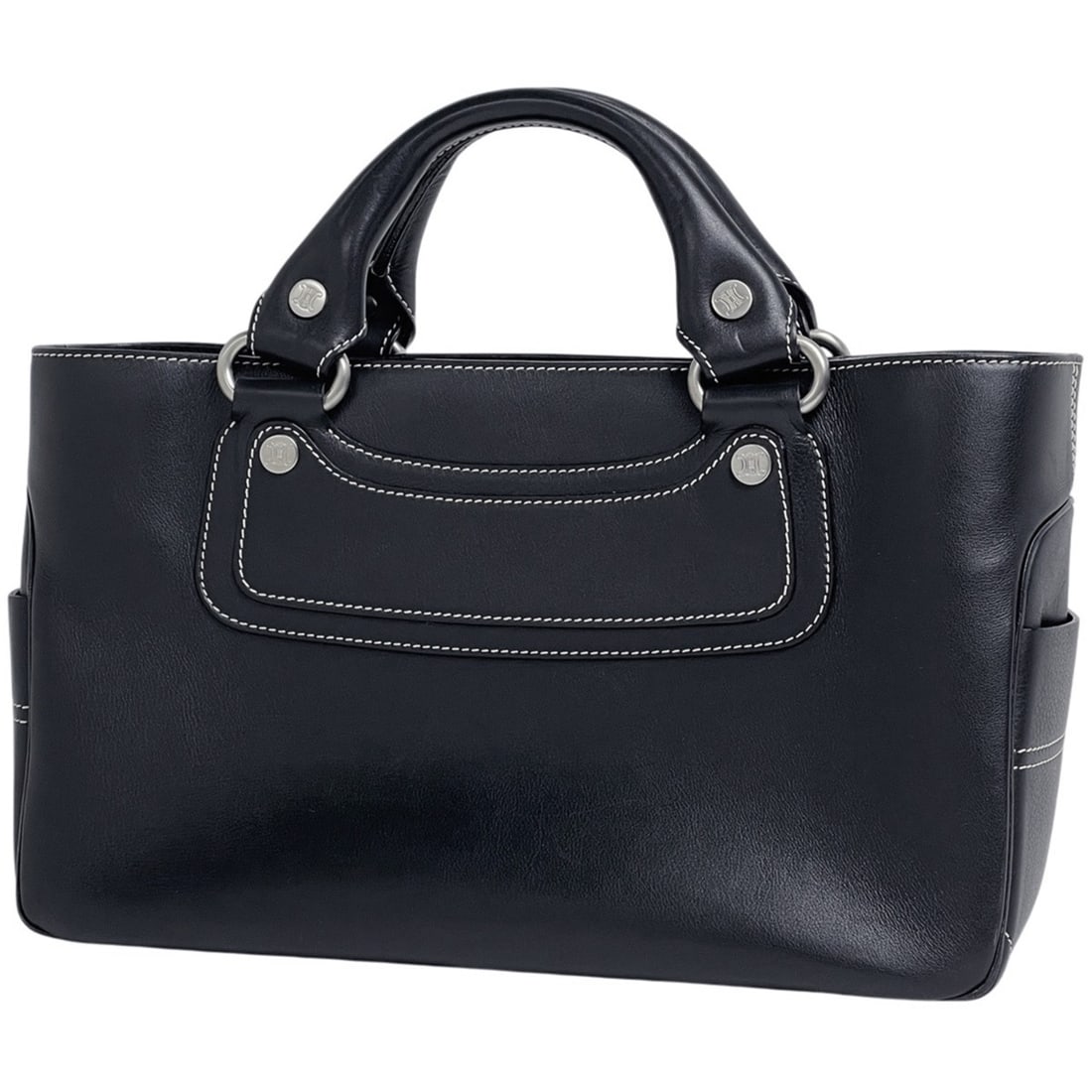 Celine Boogie Bag Blazon Handbag, Leather, Black, Women's: --- Catalog ---Category: SizeSize (HxWxD): 20cm x 31.5cm x 13cm / 7.87'' x 12.4'' x 5.11''Category: DesignType: HandbagColor: BlackGender: WomenMaterial: Leather Category: GeneralBrand: Celine--- Item