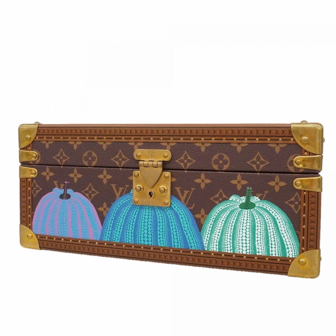 Louis Vuitton Watch & Case Monogram LV x YK Cofuxes Soir M10124 Brown Multicolor Yayoi Kusama: --- Catalog ---Category: SizeSize (HxWxD): 16cm x 37cm x 18.5cm / 6.29'' x 14.56'' x 7.28''Category: DesignType: Jewelry caseColor: Brown, Multi-colorCategory: GeneralMPN: M10124Brand: Louis Vuitton--