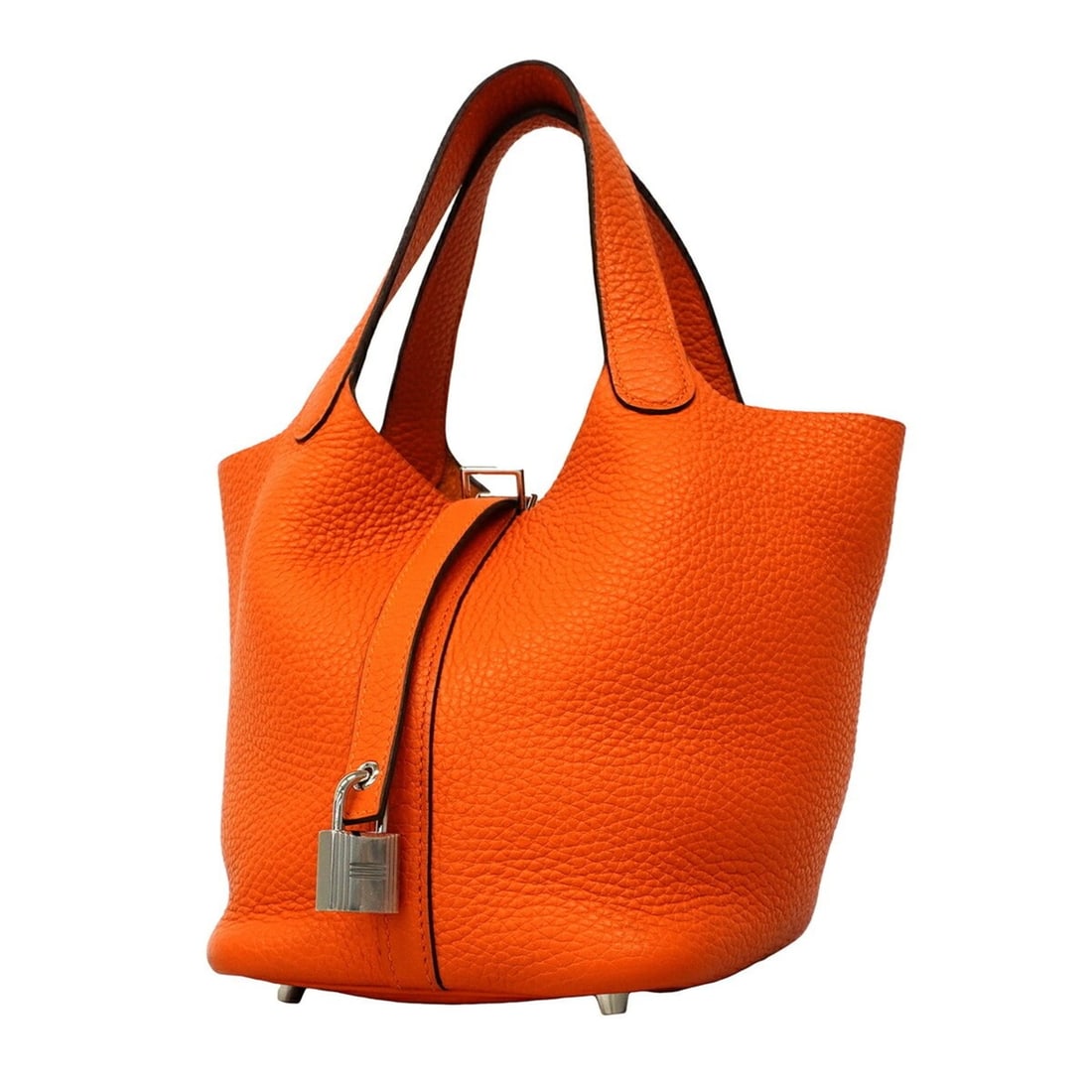 Hermes Picotin 18 Lock handbag, Taurillon leather, orange, Y stamp, women's, P2766181: --- Catalog ---Category: SizeSize (HxWxD): 19cm x 14.5cm x 19.5cm / 7.48'' x 5.7'' x 7.67''Category: DesignType: HandbagColor: OrangeGender: WomenHardware Color: SilverCategory: GeneralBrand: Hermes--