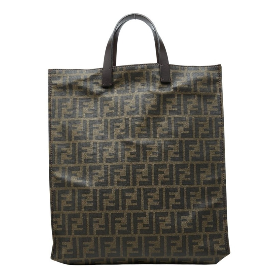 Fendi Zucca Tote Bag Handbag 8BH173 Brown Leather Women's FENDI: --- Catalog ---Category: SizeSize (HxWxD): 36cm x 33.5cm x 11cm / 14.17'' x 13.18'' x 4.33''Category: DesignType: Handbag, Tote bagColor: BrownGender: WomenMaterial: PVC , Leather Category: GeneralMPN