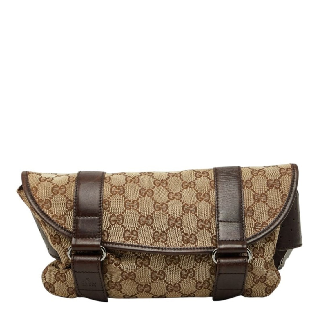 Gucci GG Canvas Body Bag Waist 145851 Beige Brown Leather Women's GUCCI: --- Catalog ---Category: SizeSize (HxWxD): 16.5cm x 26.5cm x 2cm / 6.49'' x 10.43'' x 0.78''Category: DesignType: Sling bagColor: Beige, BrownGender: WomenMaterial: Canvas , Leather Category: GeneralM