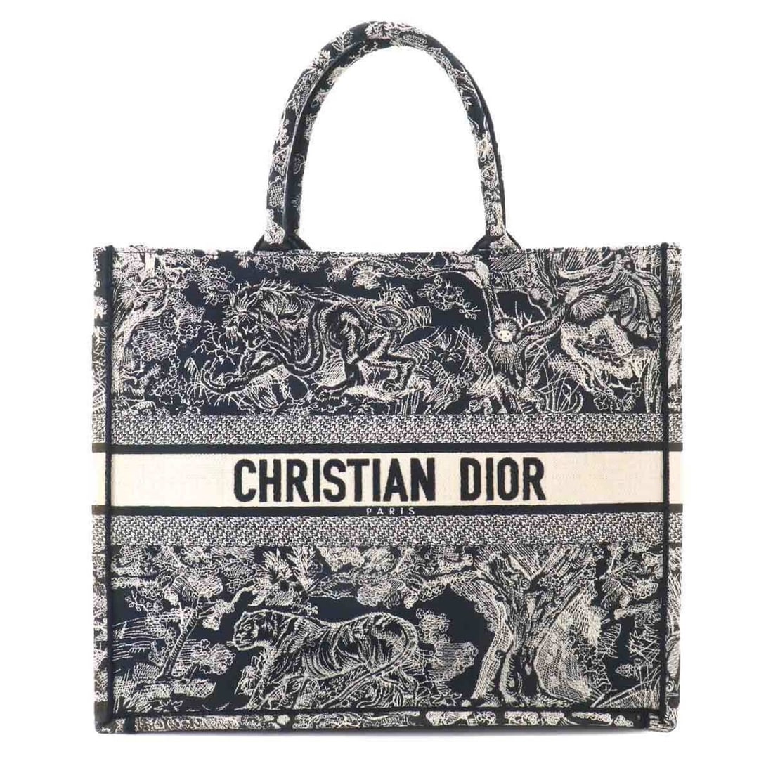 Christian Dior Book Tote Large Handbag, Reverse Toile de Jouy Canvas, Navy, M1286ZRGO: --- Catalog ---Category: SizeSize (HxWxD): 35cm x 41.5cm x 17cm / 13.77'' x 16.33'' x 6.69''Category: DesignType: Handbag, Tote bagColor: NavyGender: WomenMaterial: Canvas Category: GeneralBrand: Chri