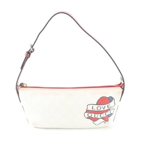Gucci GG Supreme Tattoo Heart 211859 Leather Shoulder Bag, Tote Handbag for Women