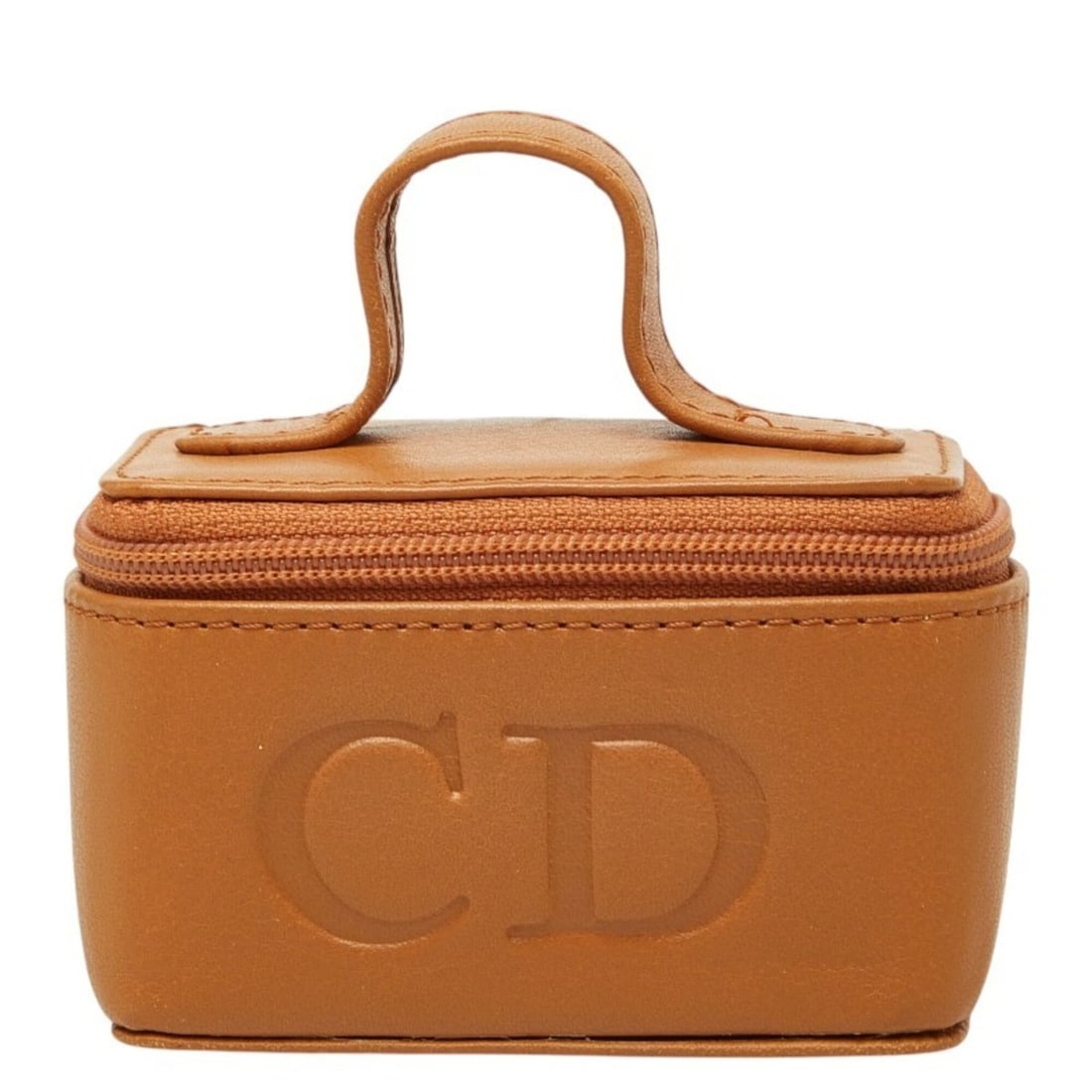 Christian Dior Dior CD Logo Handbag Pouch Vanity Case Brown Leather Women's: --- Catalog ---Category: SizeSize (HxWxD): 5.2cm x 8cm x 4.7cm / 2.04'' x 3.14'' x 1.85''Category: DesignType: Handbag, PouchColor: BrownGender: WomenMaterial: Leather Category: GeneralBrand: Christia