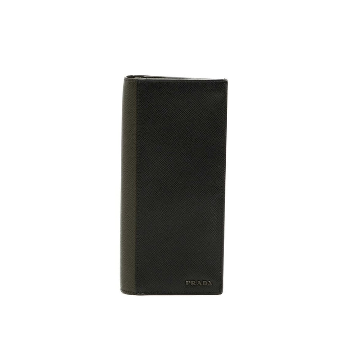 Prada Logo Long Wallet 2MV836 Black Green Saffiano Leather Women's PRADA: --- Catalog ---Category: SizeSize (HxWxD): 19cm x 9cm x 2.5cm / 7.48'' x 3.54'' x 0.98''Category: DesignType: Long wallet (bi-fold)Color: Black, GreenGender: WomenMaterial: Leather Leather/Fur Type: S