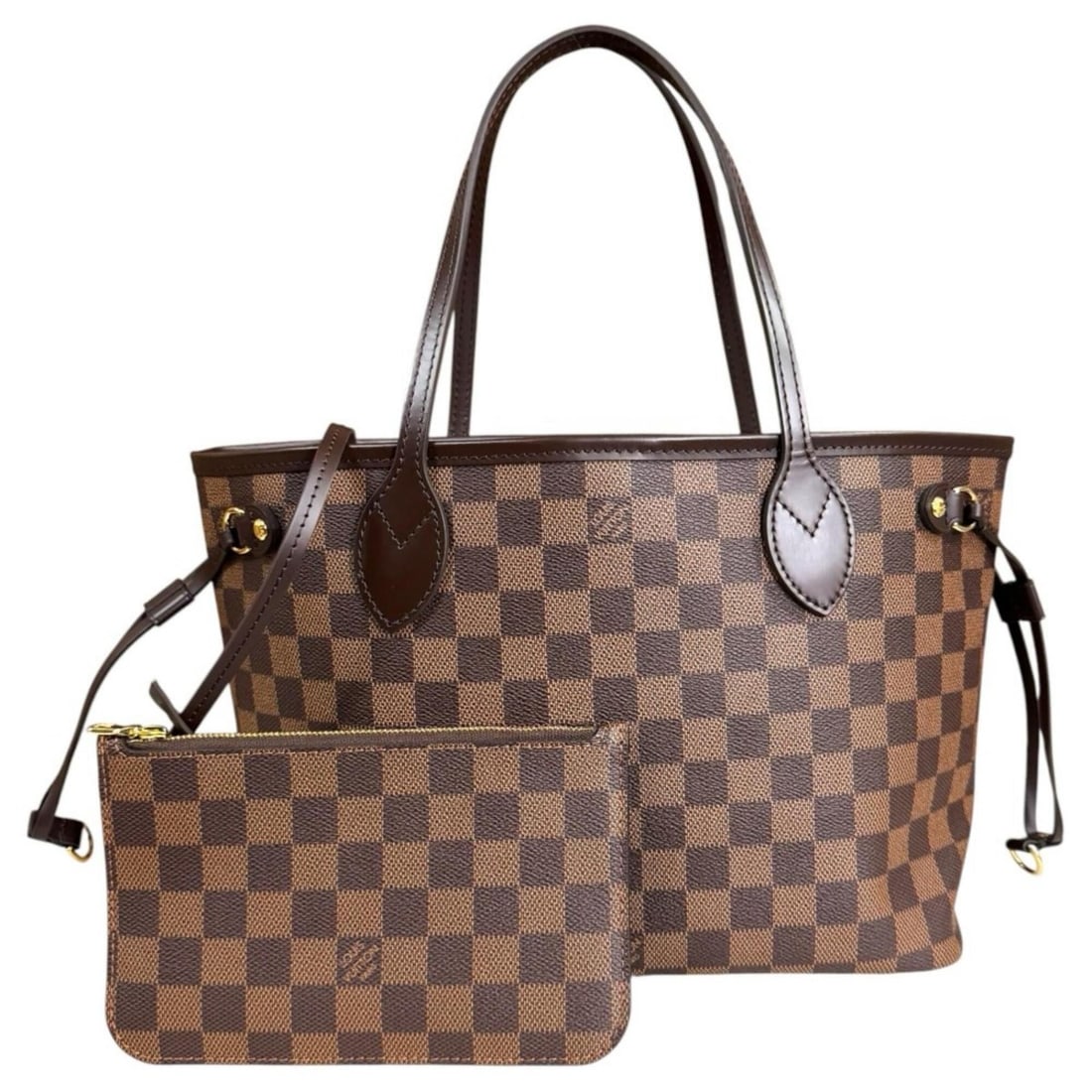 Louis Vuitton Neverfull PM Damier Tote Bag, Canvas N41359 Brown, Women's LOUIS VUITTON: --- Catalog ---Category: SizeSize (HxWxD): 21.5cm x 28cm x 13cm / 8.46'' x 11.02'' x 5.11''Category: DesignType: Tote bagColor: BrownGender: WomenMaterial: Damier Canvas Category: GeneralBrand: Louis 
